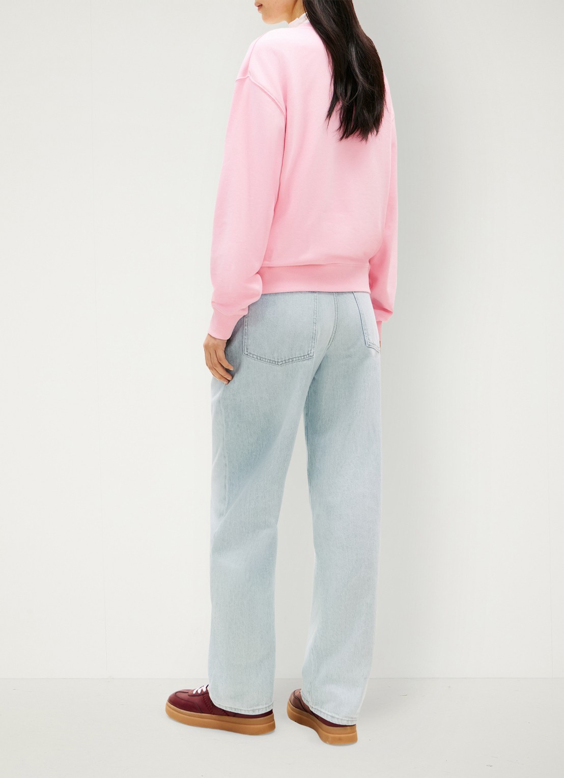Tommy Hilfiger Sweater in katoenblend - achterkant 3 roze