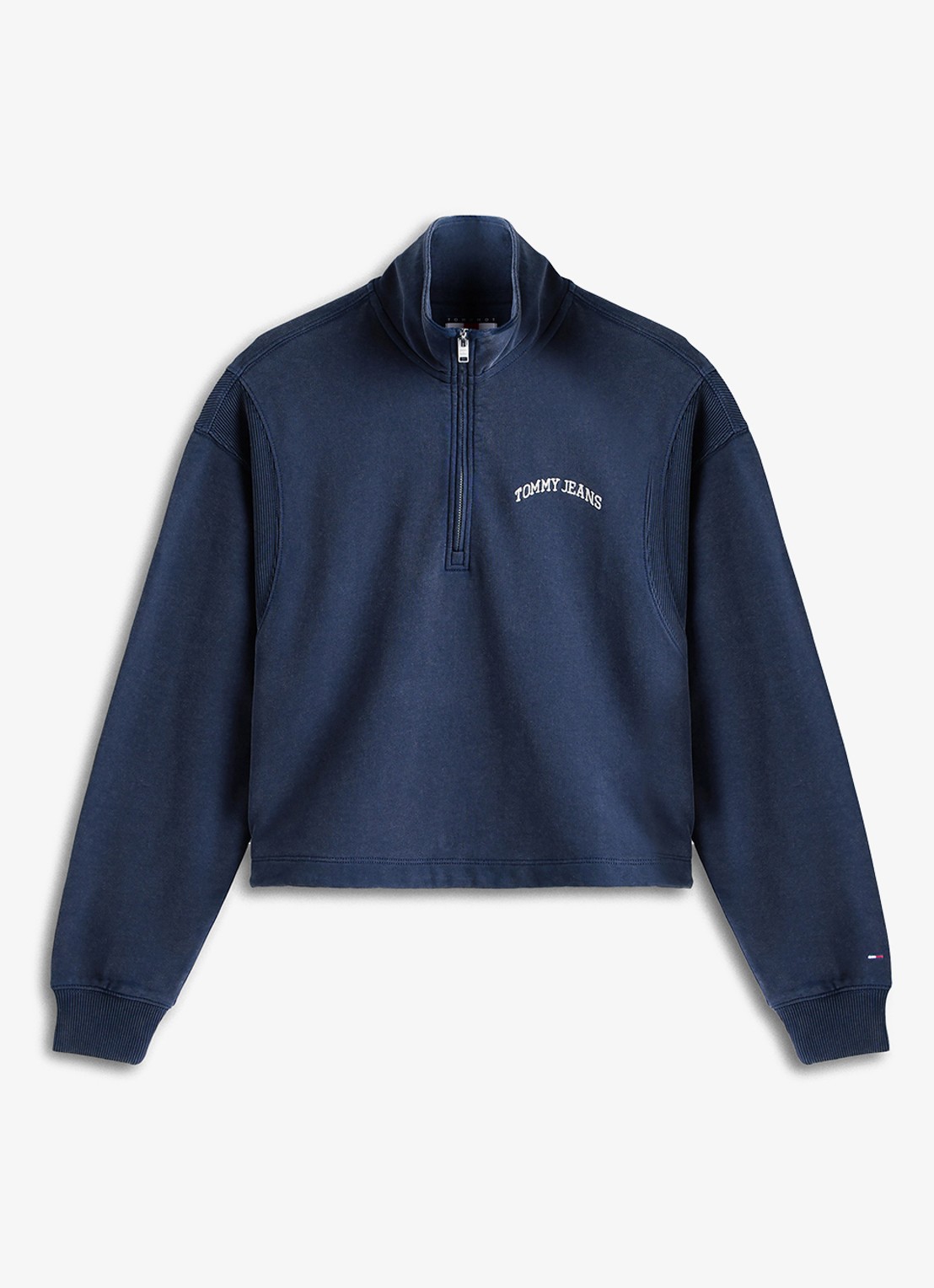 Tommy Hilfiger Sweater in katoenblend - voorkant 4 donkerblauw