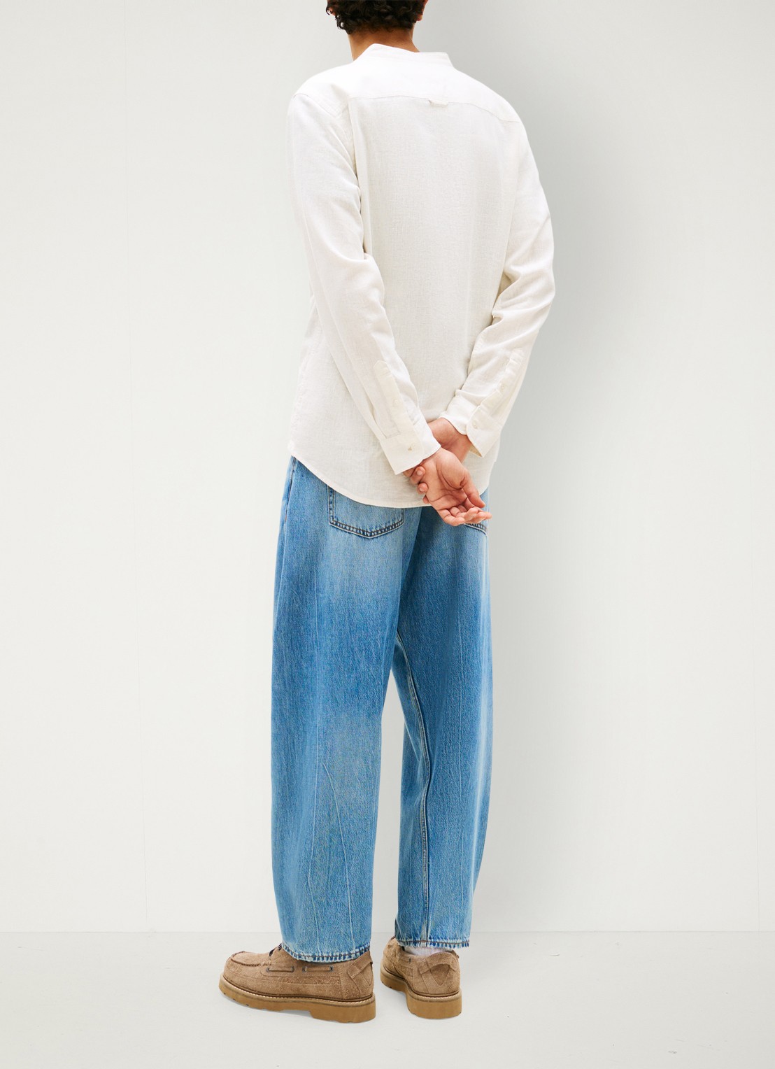 Tommy Hilfiger Sweater in katoenblend - achterkant gebroken wit