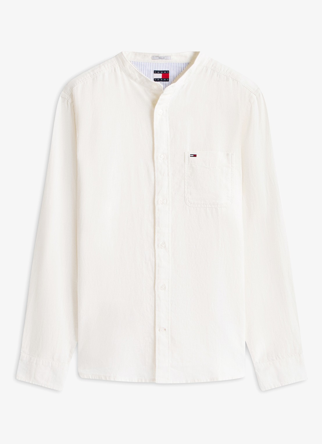 Tommy Hilfiger Sweater in katoenblend - voorkant 4 gebroken wit