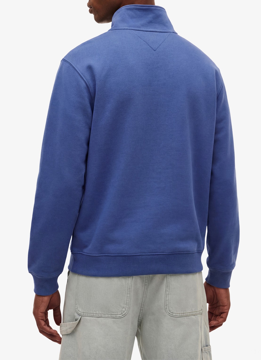 Tommy Hilfiger Sweater met halve rits - achterkant 3 blauw