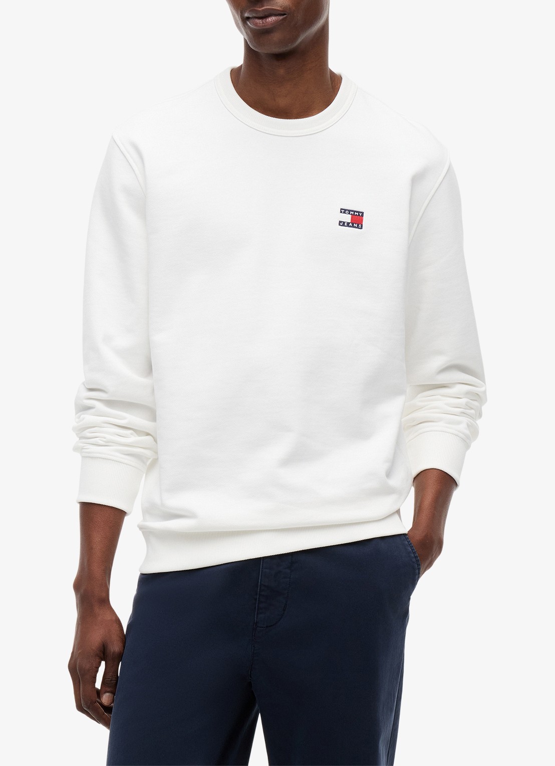 Tommy Hilfiger Sweater met logo - detail 3 wit