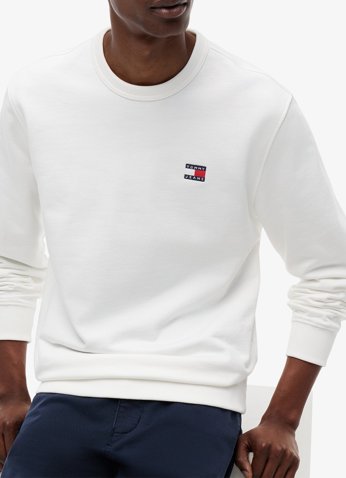 Tommy Hilfiger Sweater met logo - detail 4 wit