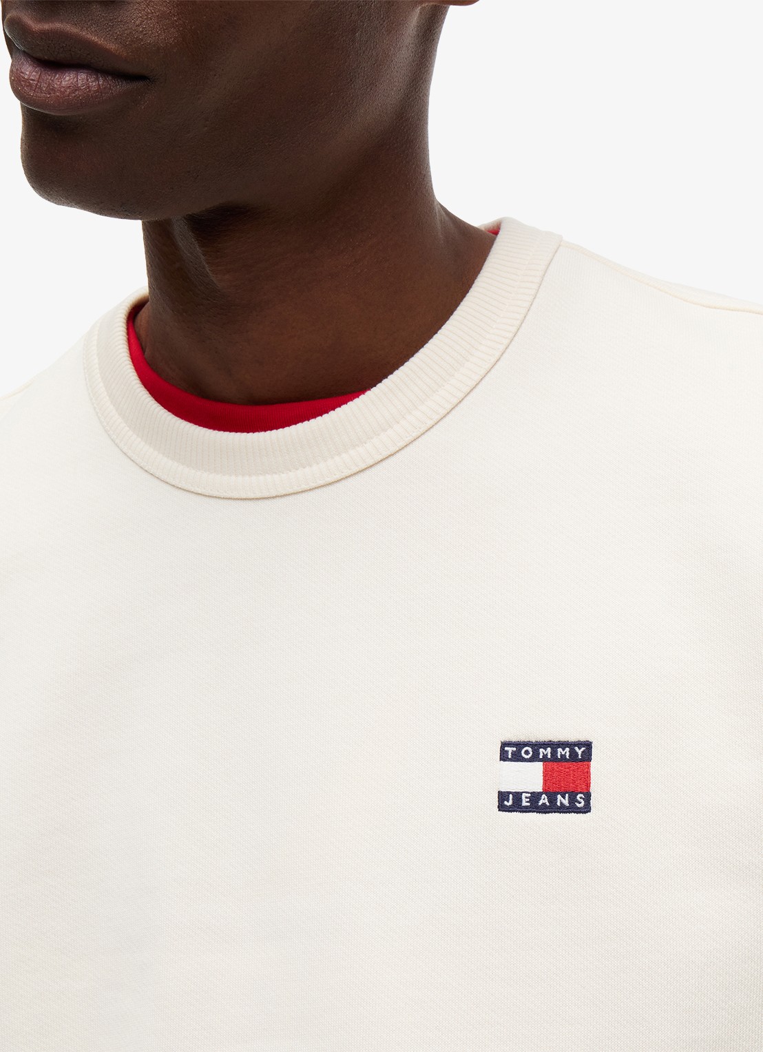 Tommy Hilfiger Sweater met logo - detail 5 gebroken wit