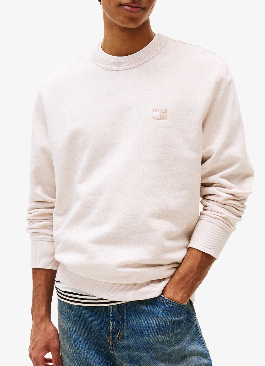 Tommy Hilfiger Sweater met logo - detail 4 beige
