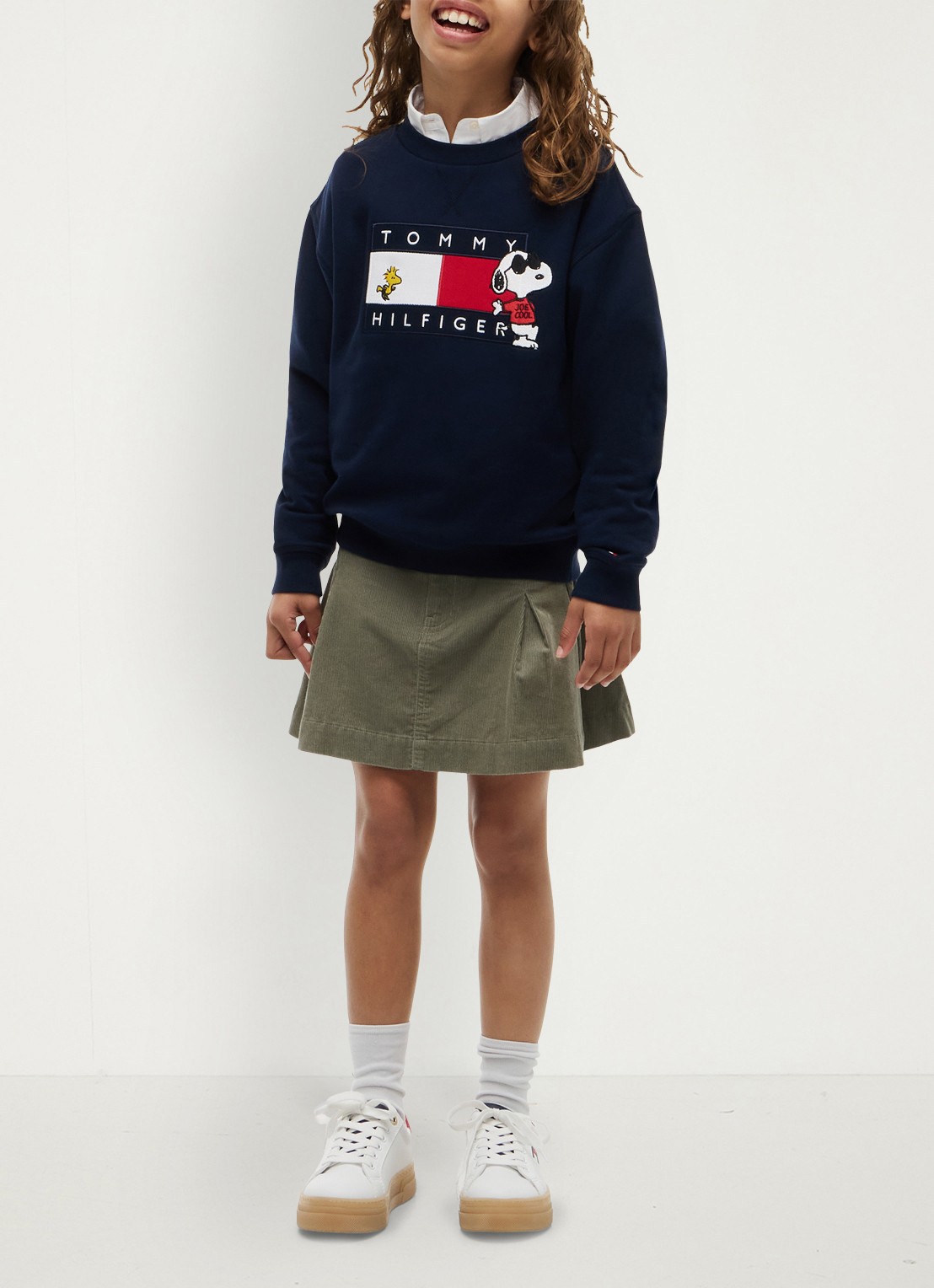 Tommy Hilfiger Sweater met logo - detail 4 donkerblauw