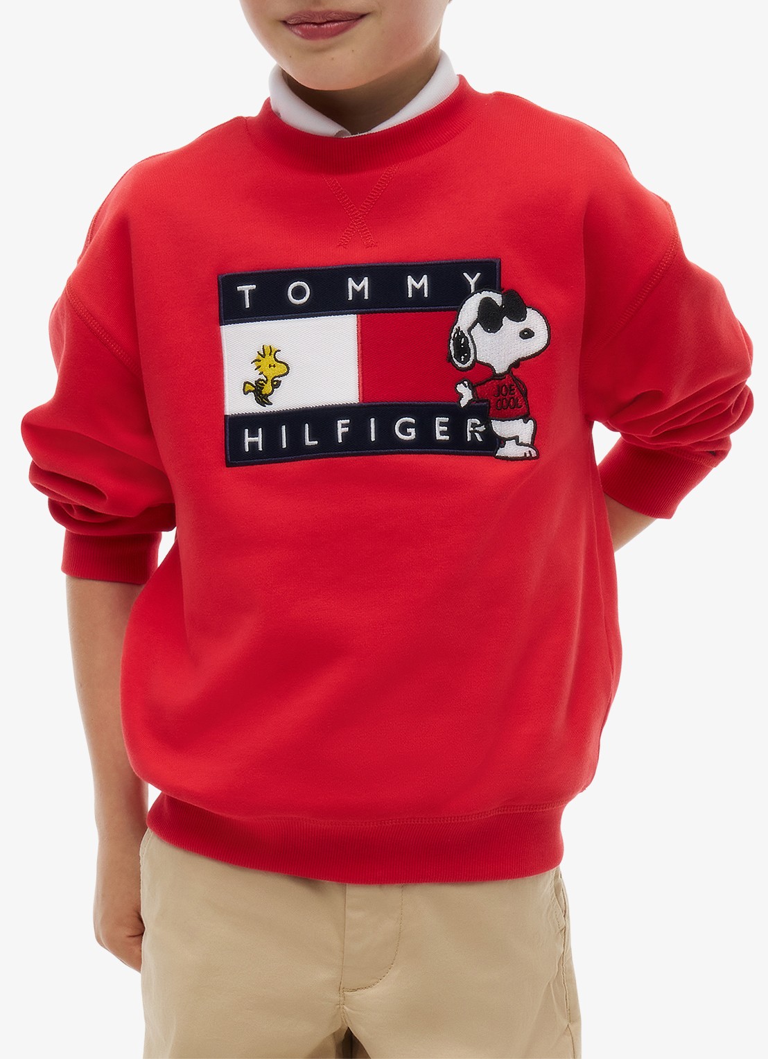 Tommy Hilfiger Sweater met logo - detail 2 rood