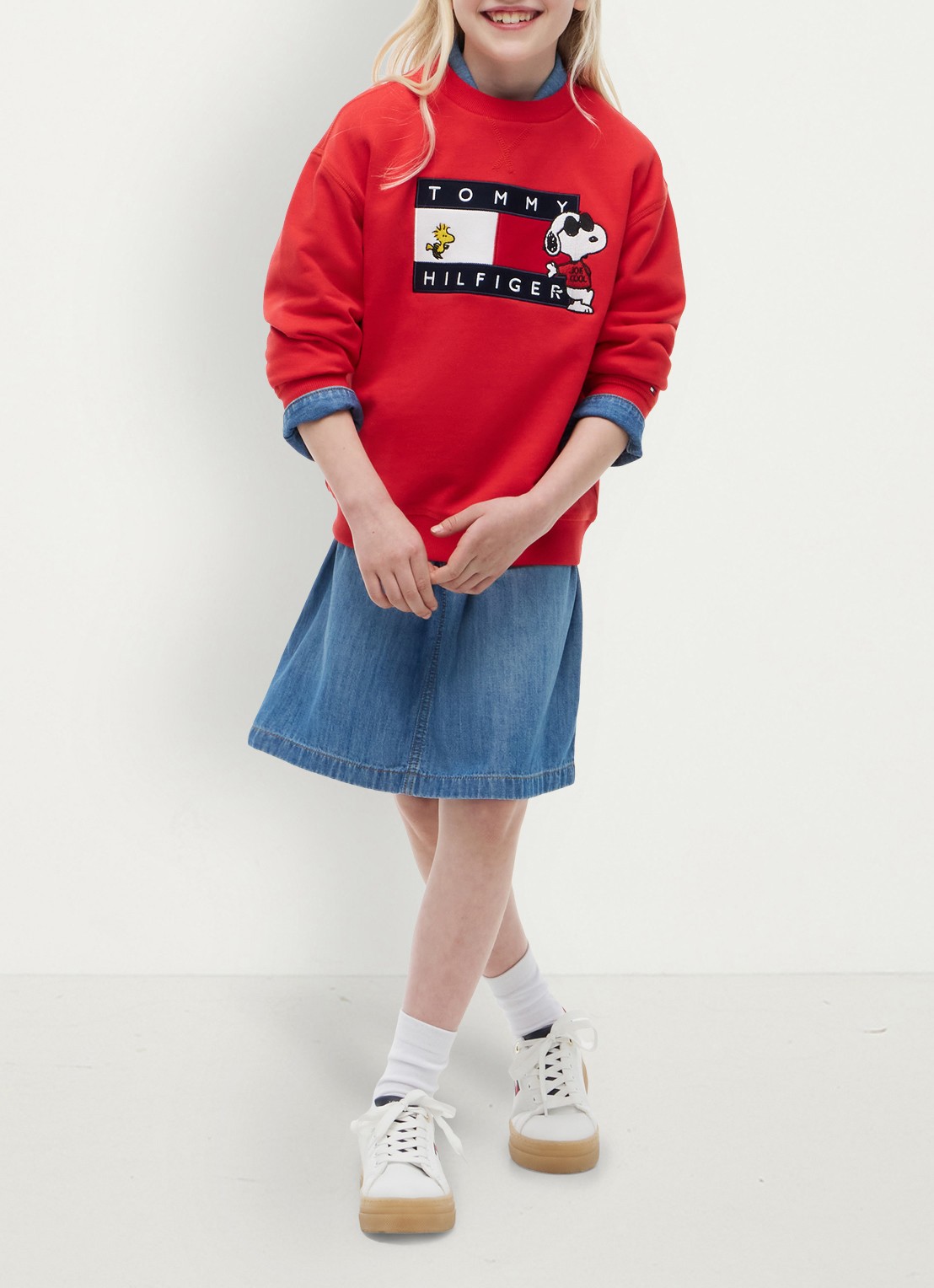 Tommy Hilfiger Sweater met logo - detail 3 rood