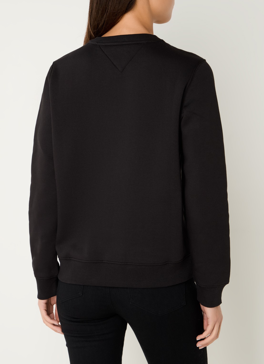 Tommy Hilfiger Sweater met logoborduring - achterkant 2 zwart