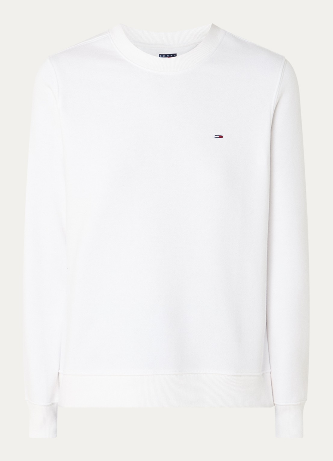 Tommy Hilfiger Sweater met logoborduring - voorkant 2 wit