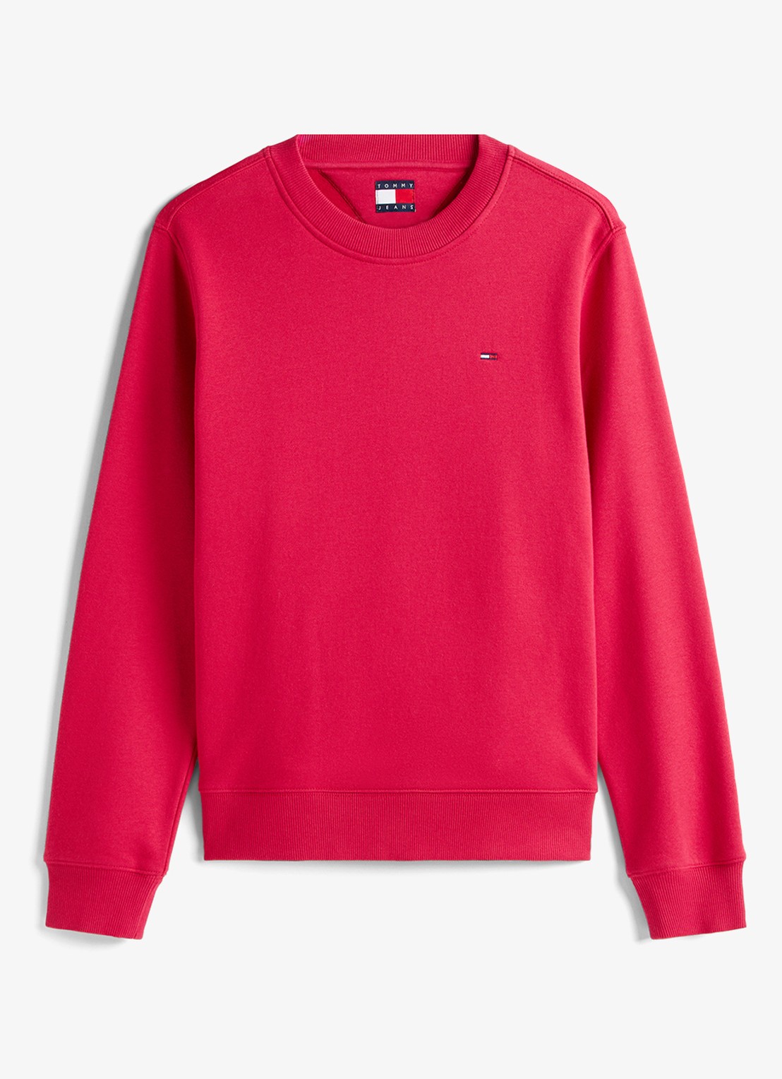 Tommy Hilfiger Sweater met logoborduring - voorkant 2 cranberryrood