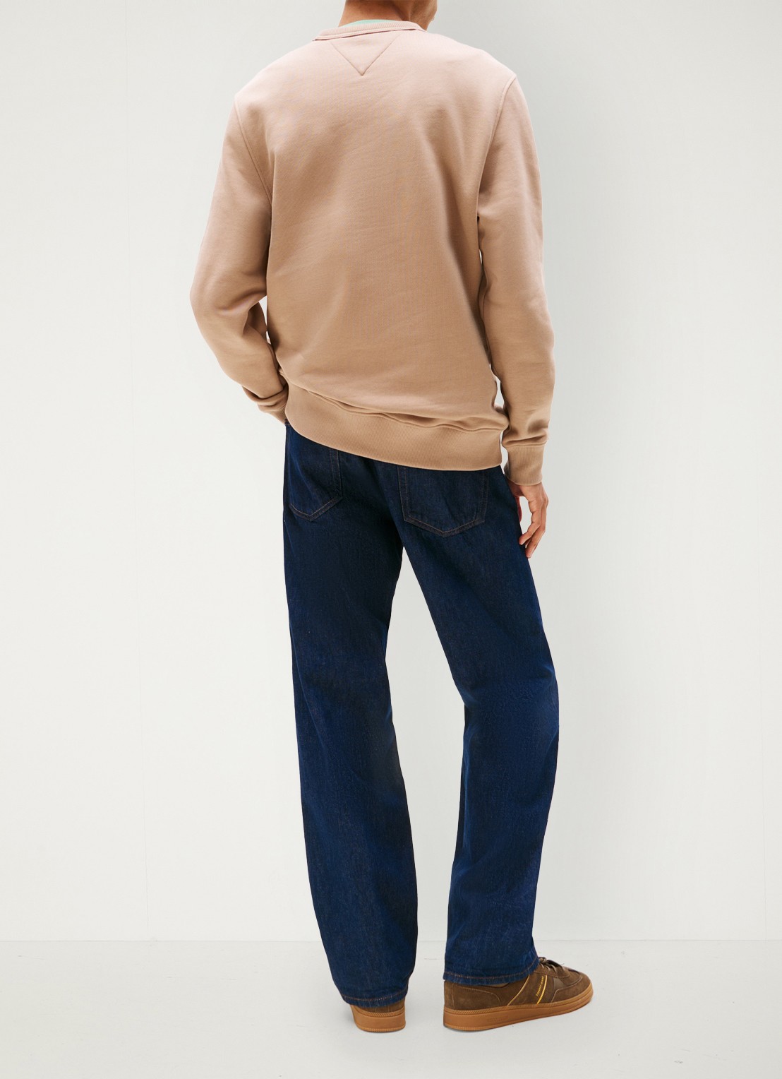 Tommy Hilfiger Sweater met logoborduring - achterkant 3 beige
