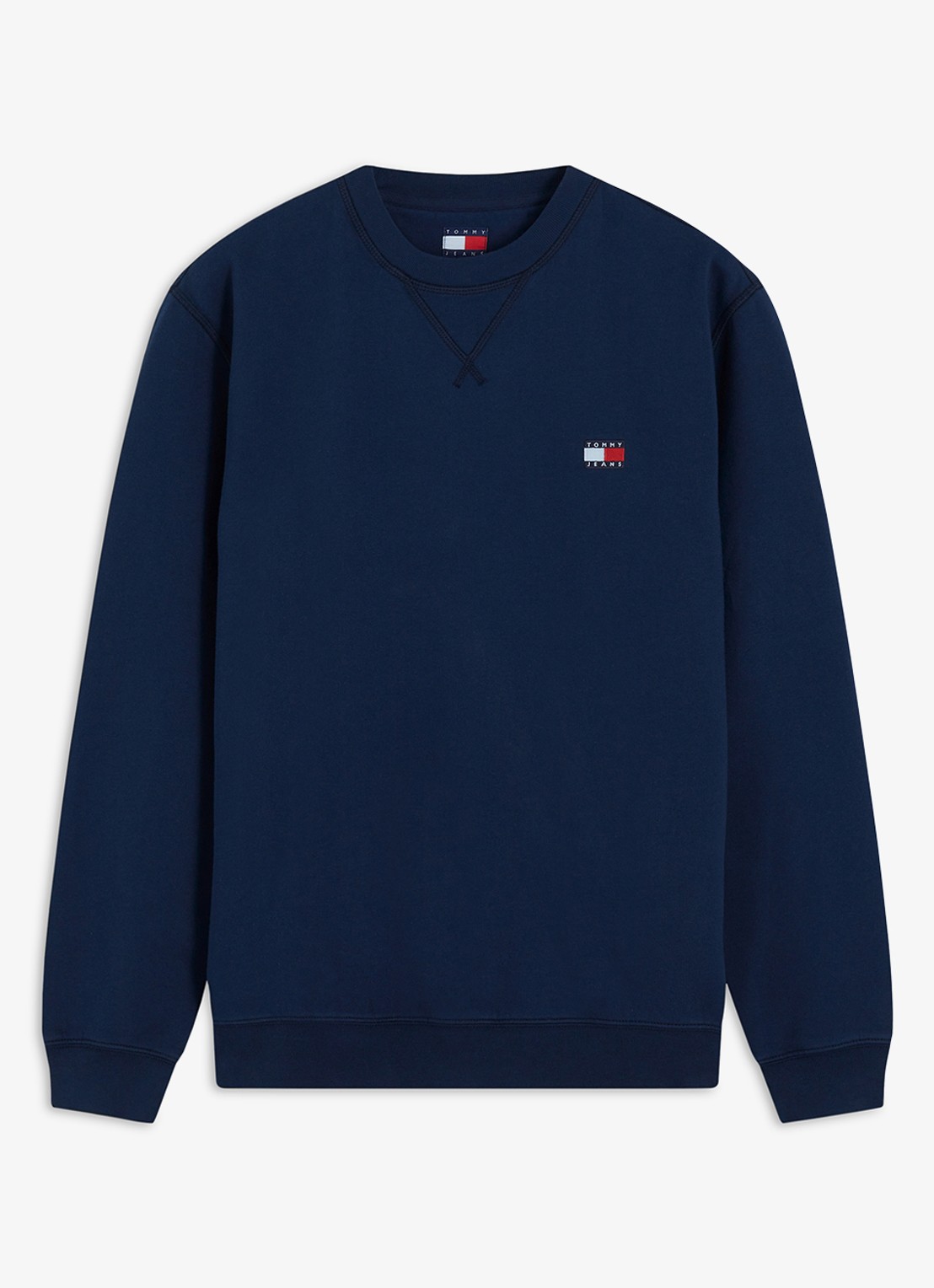 Tommy Hilfiger Sweater met logoborduring - voorkant 4 donkerblauw