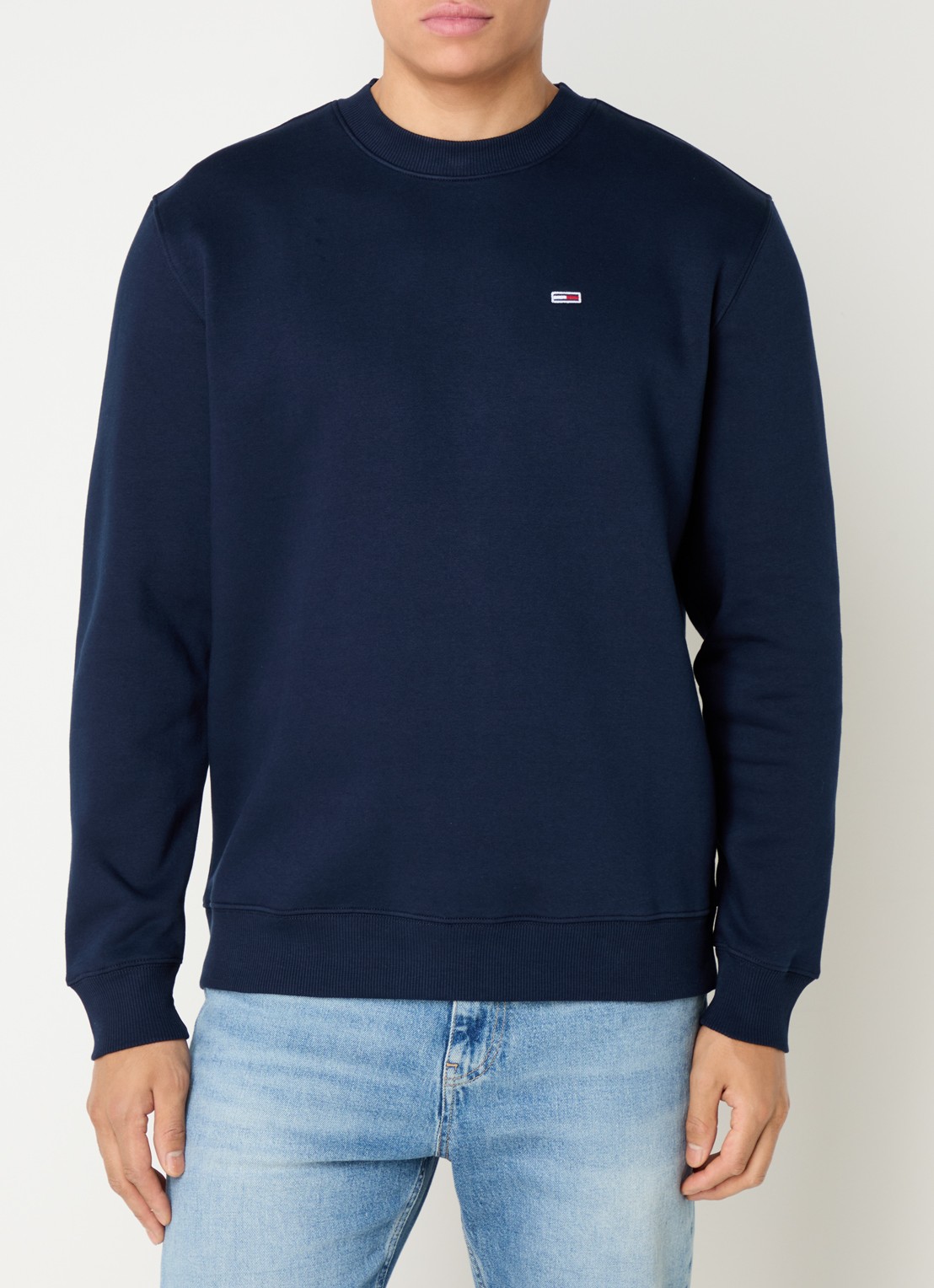 Tommy Hilfiger Sweater met logoborduring - detail 2 donkerblauw