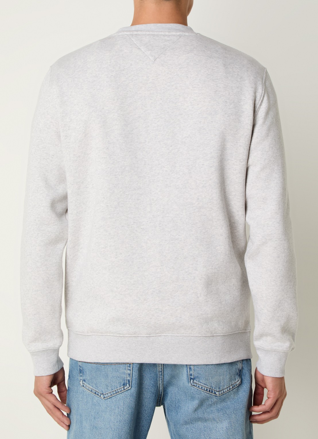 Tommy Hilfiger Sweater met logoborduring - achterkant 4 grijsmele