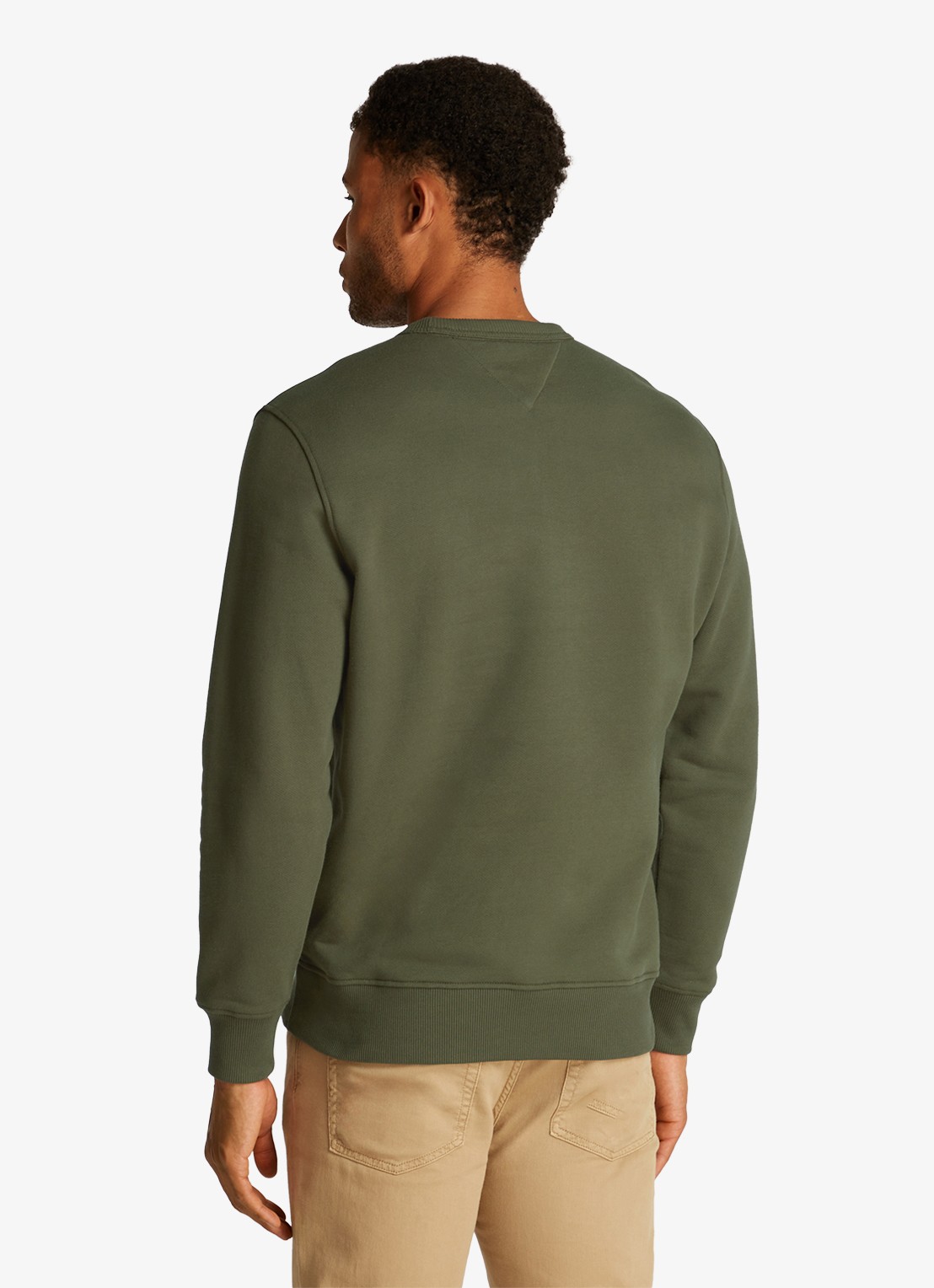 Tommy Hilfiger Sweater met logoborduring - achterkant 6 legergroen