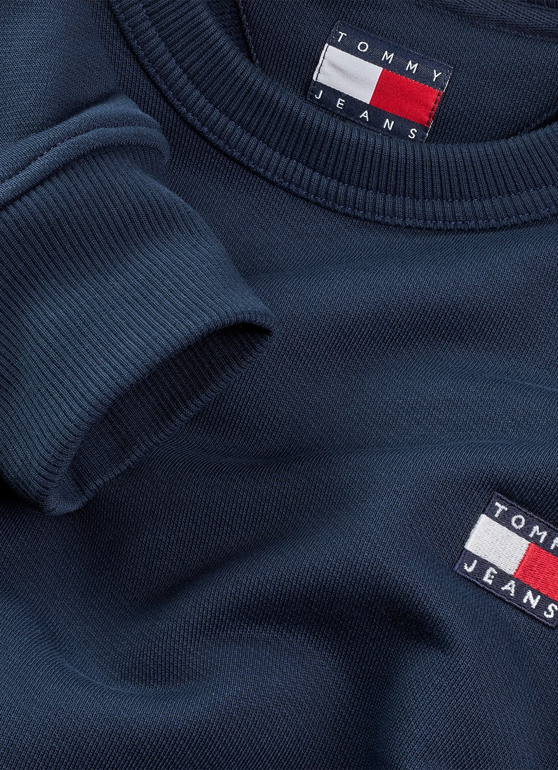 Tommy Hilfiger Sweater met logoborduring - detail 6 donkerblauw