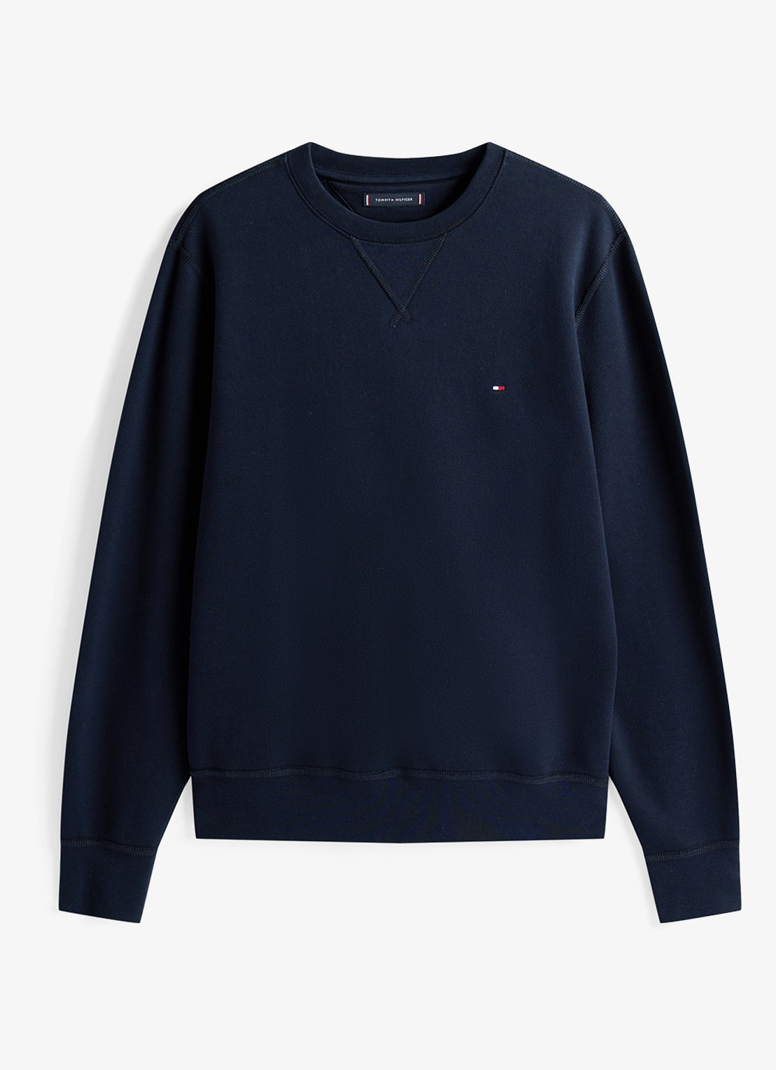 Tommy Hilfiger Sweater met logoborduring - voorkant 4 donkerblauw