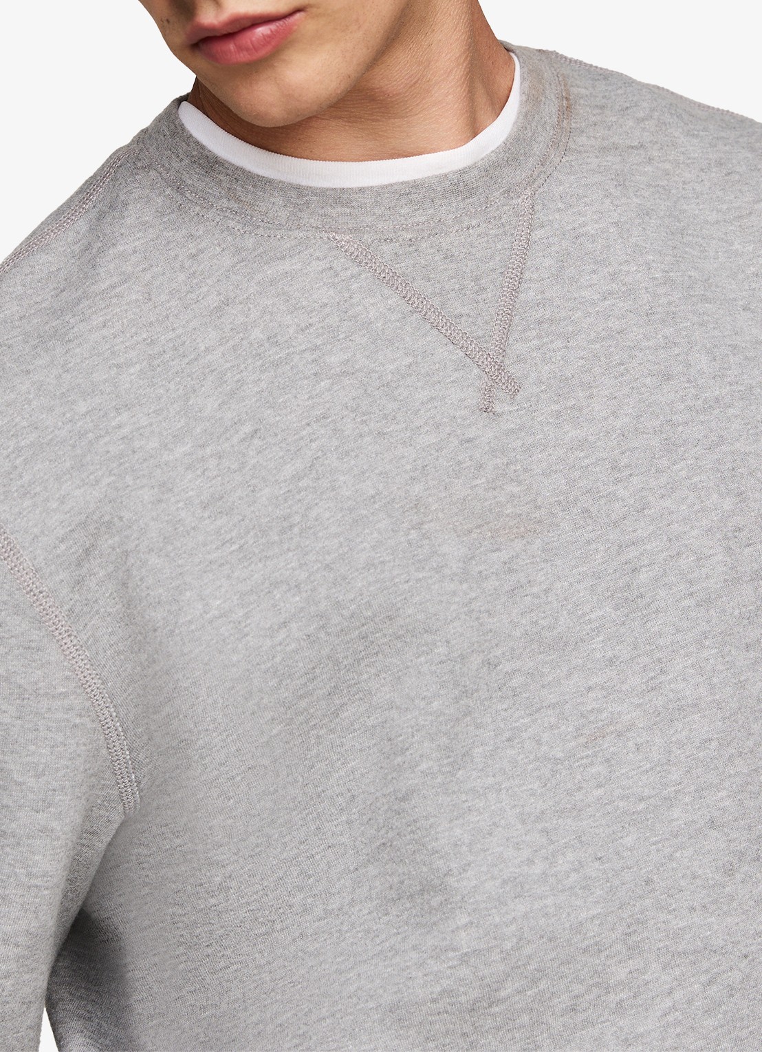 Tommy Hilfiger Sweater met logoborduring - detail 10 grijsmele