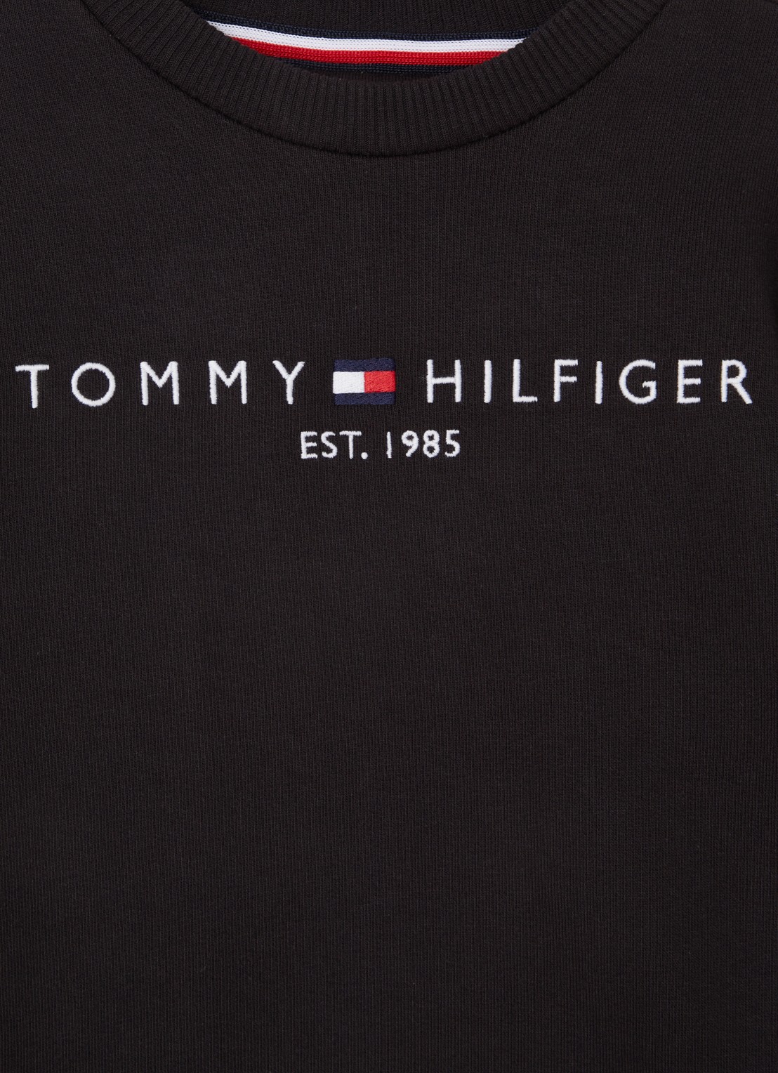 Tommy Hilfiger Sweater met logoborduring  - detail 3 zwart