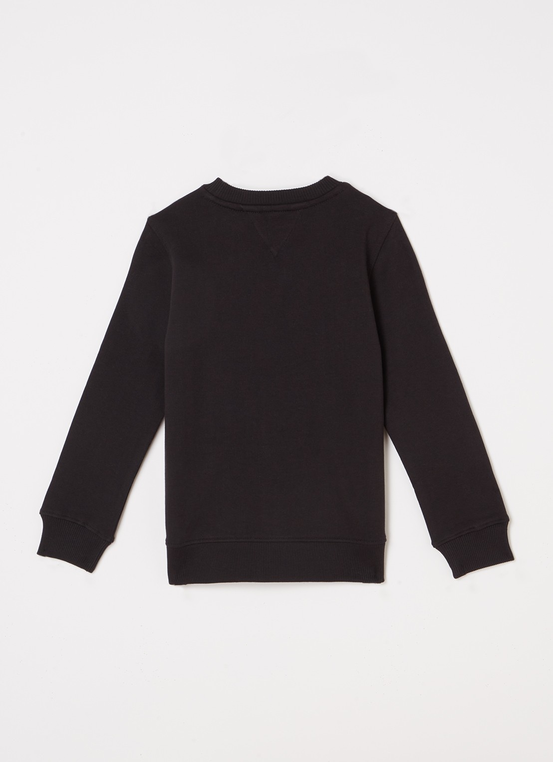 Tommy Hilfiger Sweater met logoborduring  - voorkant 2 zwart