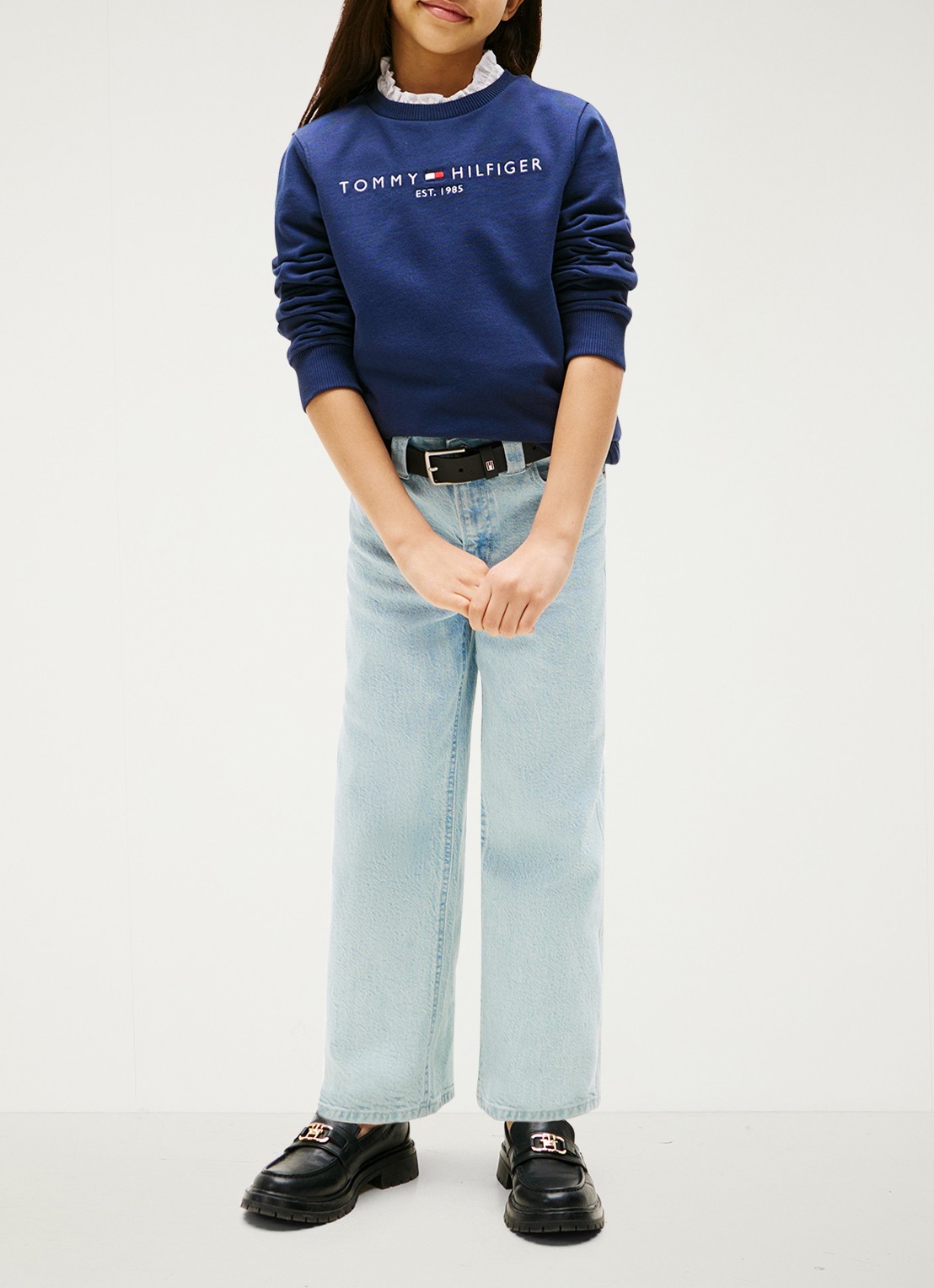 Tommy Hilfiger Sweater met logoborduring  - detail 4 donkerblauw