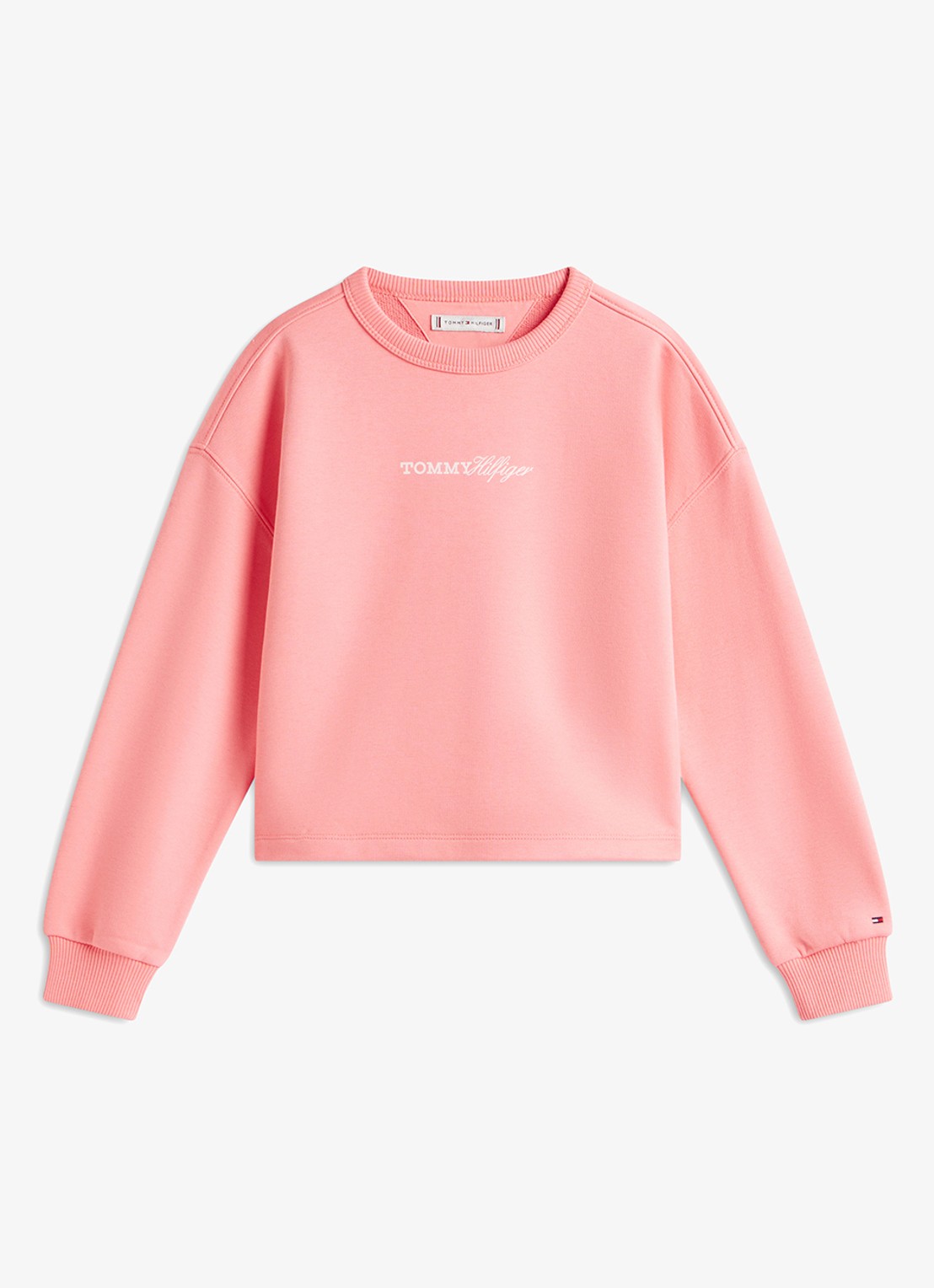 Tommy Hilfiger Sweater met logoborduring - voorkant 3 perzik