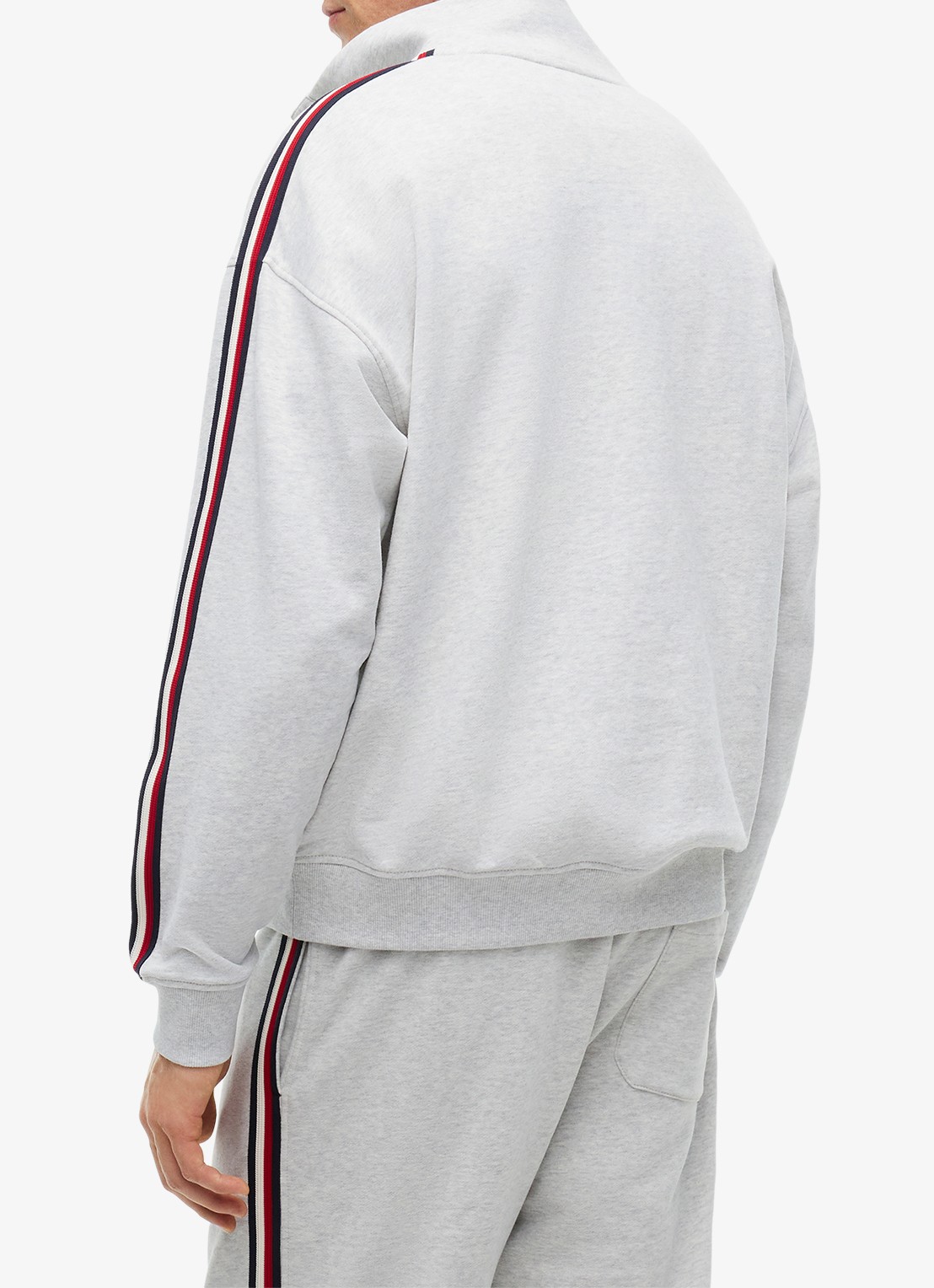 Tommy Hilfiger Sweater met opstaande kraag - achterkant 3 grijs