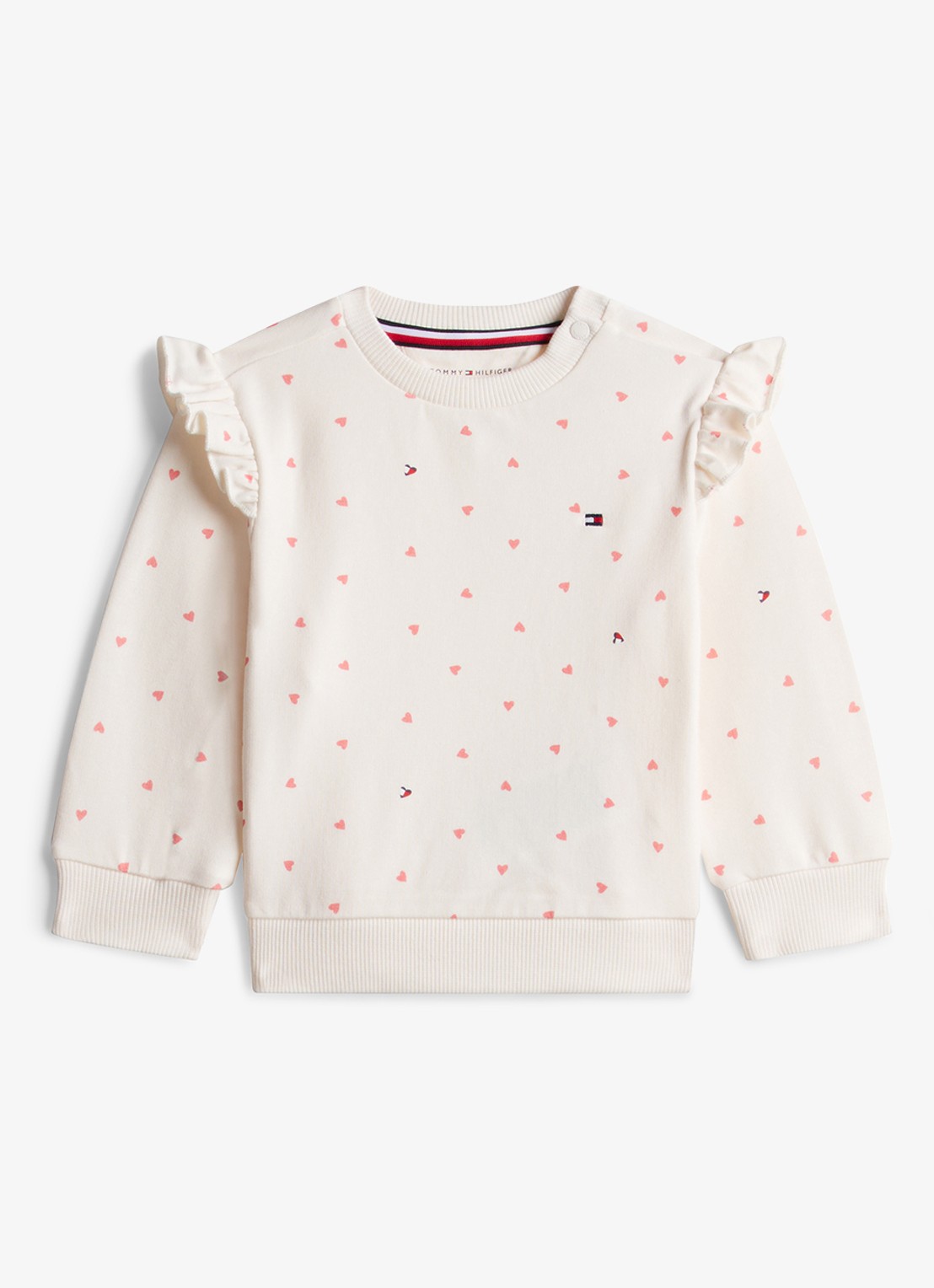 Tommy Hilfiger Sweater met print - voorkant gebroken wit