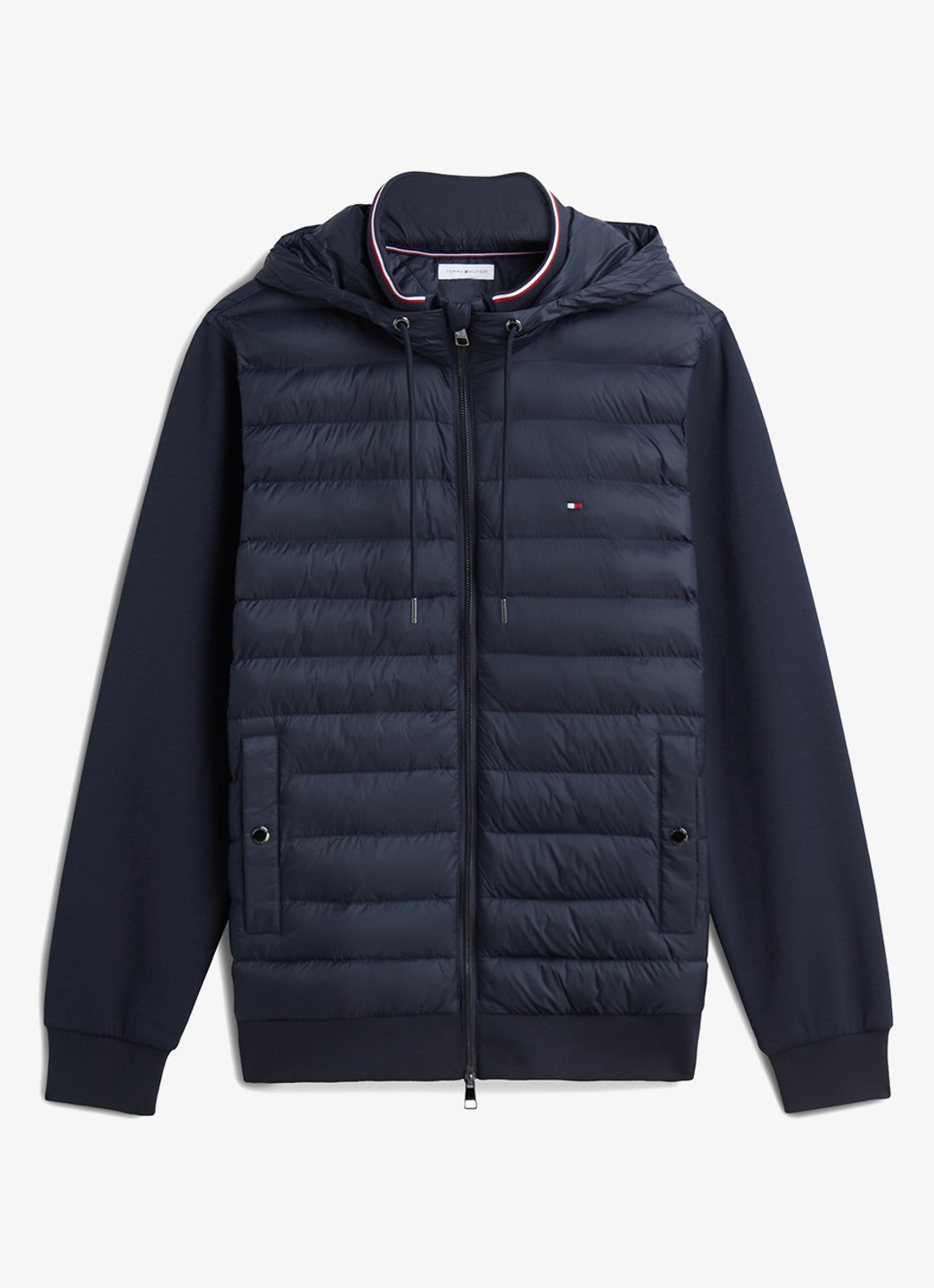Tommy Hilfiger Sweatvest met capuchon - voorkant 2 donkerblauw