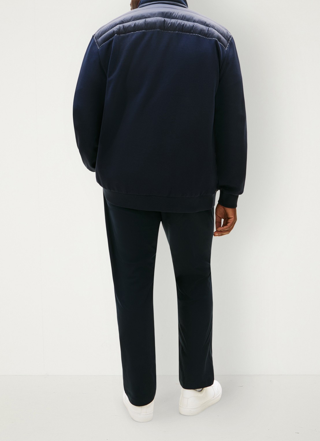 Tommy Hilfiger Sweatvest met gewatteerd voorpand - achterkant 5 donkerblauw