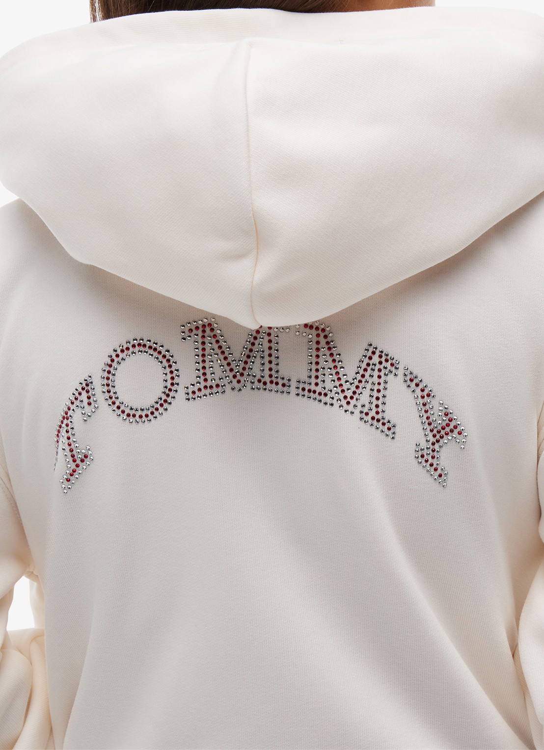 Tommy Hilfiger Sweatvest met logo en strass - detail 5 wit