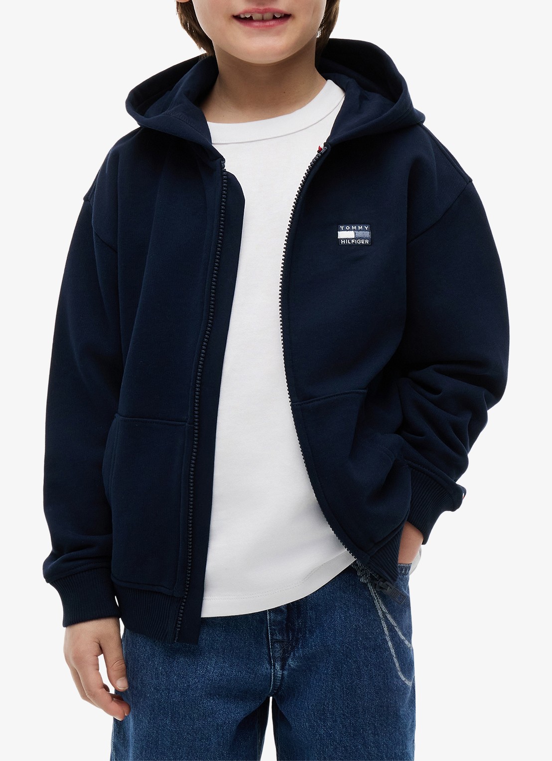 Tommy Hilfiger Sweatvest met logo - detail 4 dark night navy-c1g