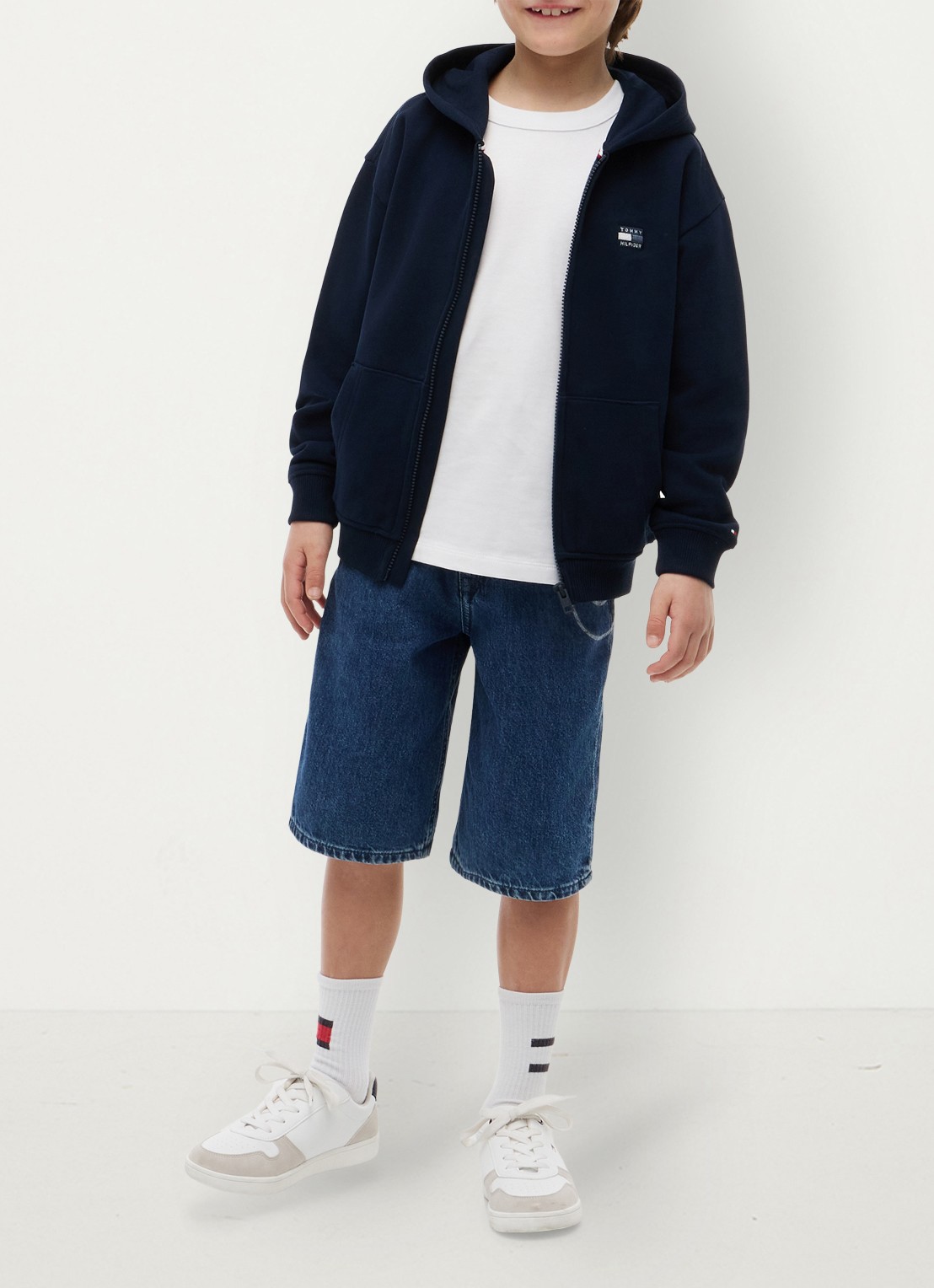 Tommy Hilfiger Sweatvest met logo - voorkant 3 dark night navy-c1g
