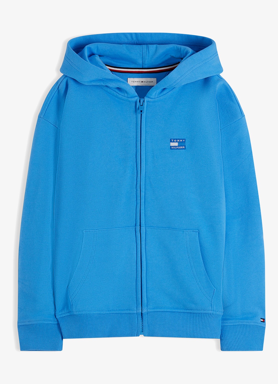 Tommy Hilfiger Sweatvest met logo - voorkant blauw
