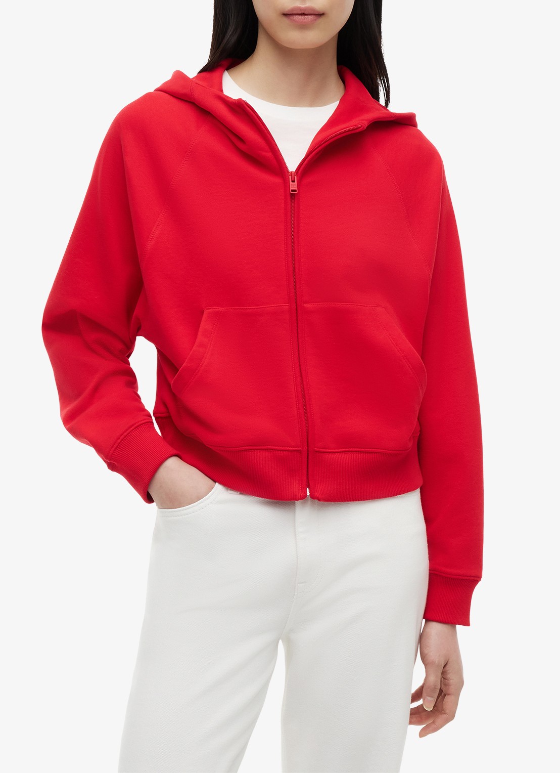 Tommy Hilfiger Sweatvest met logoborduring en capuchon - detail 4 rood