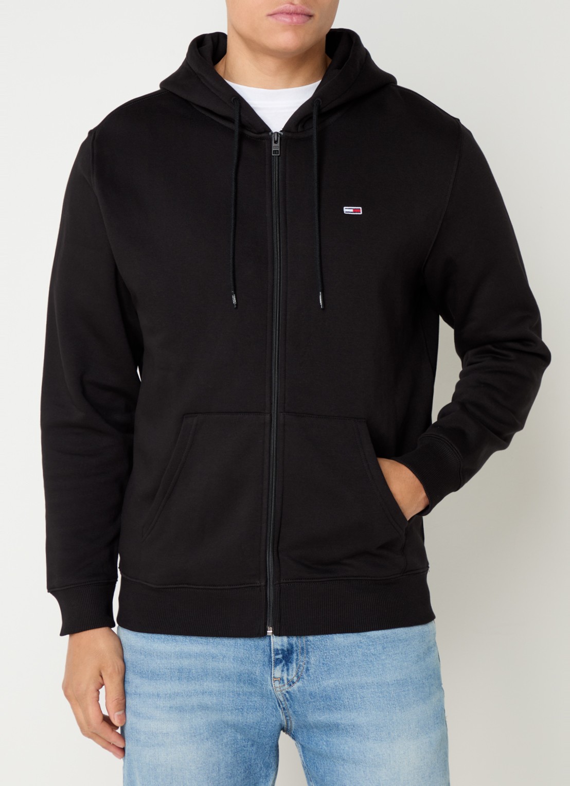 Tommy Hilfiger Sweatvest met logoborduring - detail 4 zwart