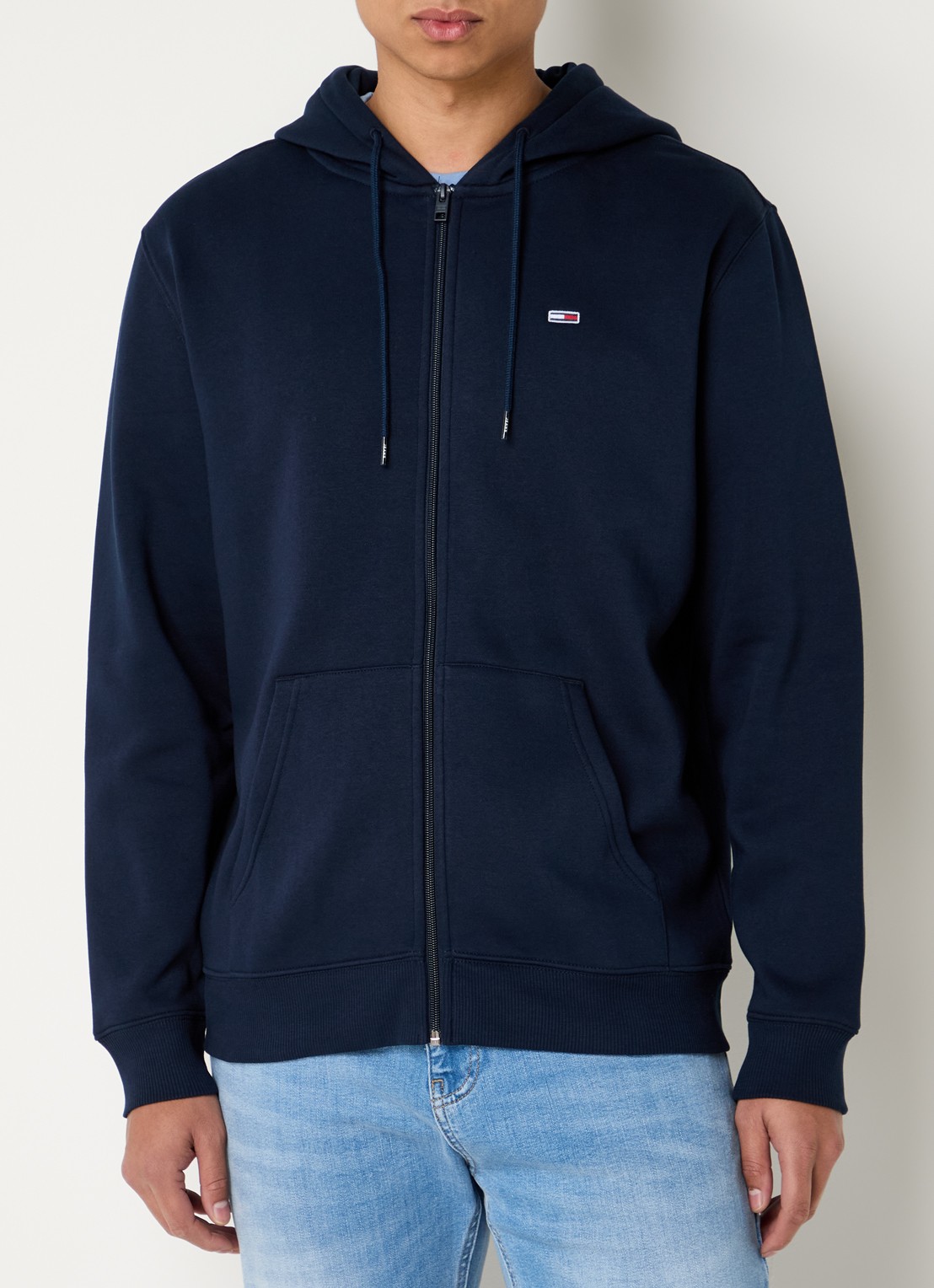 Tommy Hilfiger Sweatvest met logoborduring - detail 3 donkerblauw