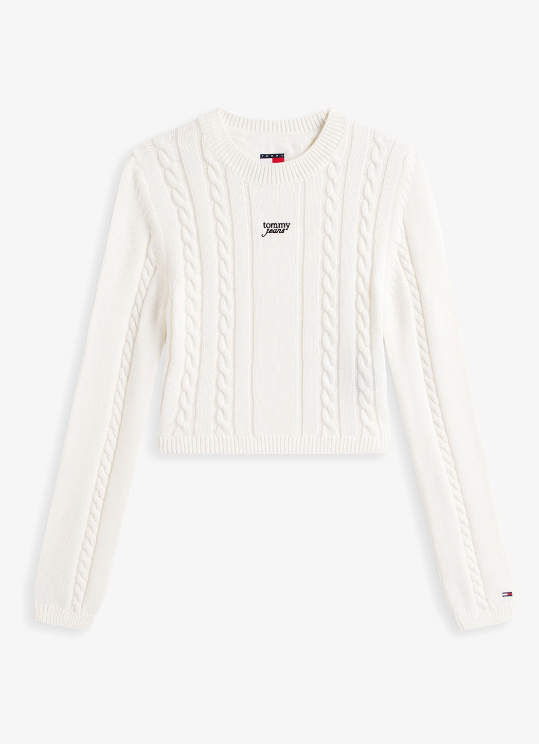 Tommy Hilfiger T-shirt met logo- en backprint - voorkant donkerblauw
