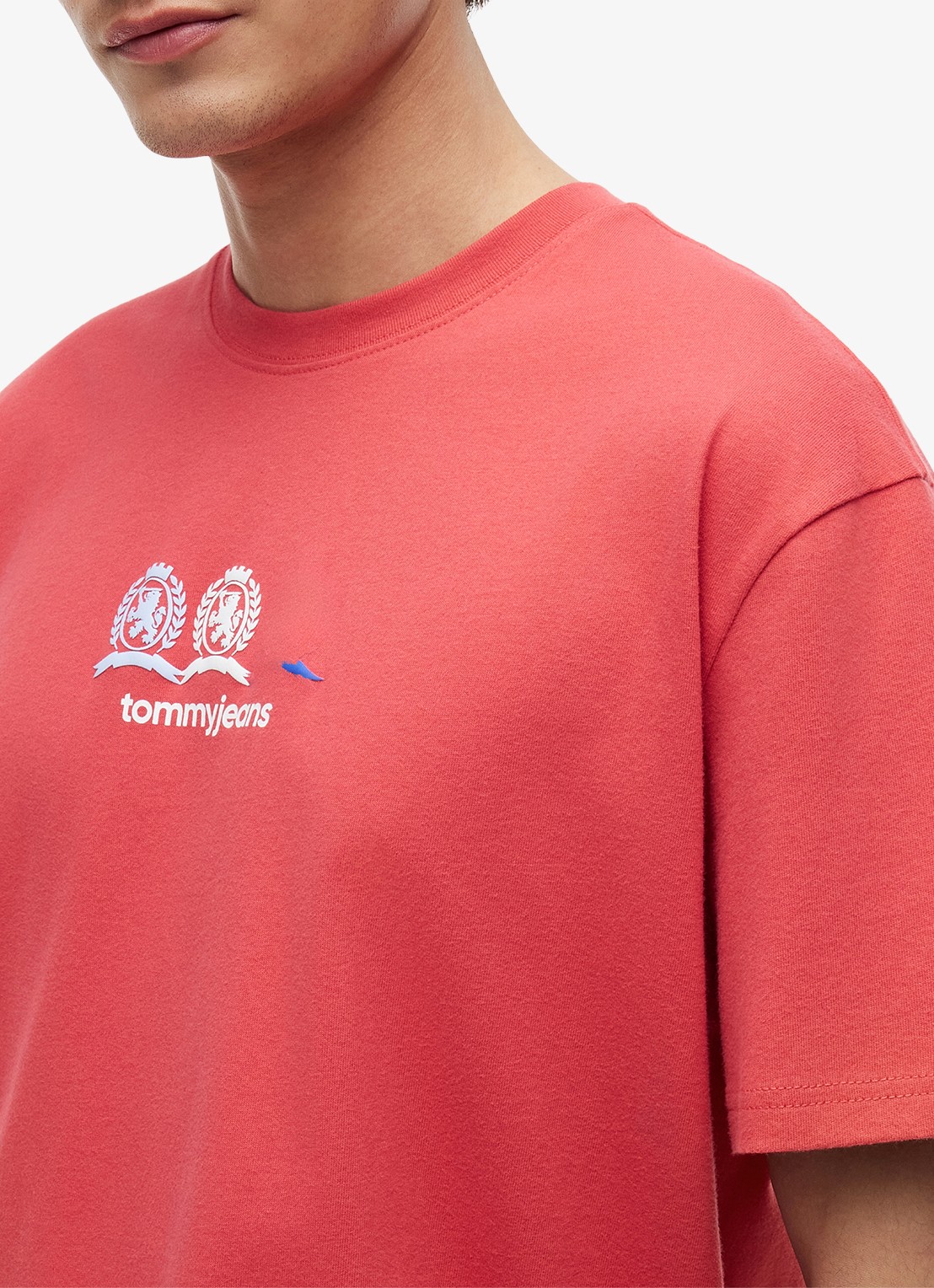 Tommy Hilfiger T-shirt met logo- en backprint - detail 4 rood