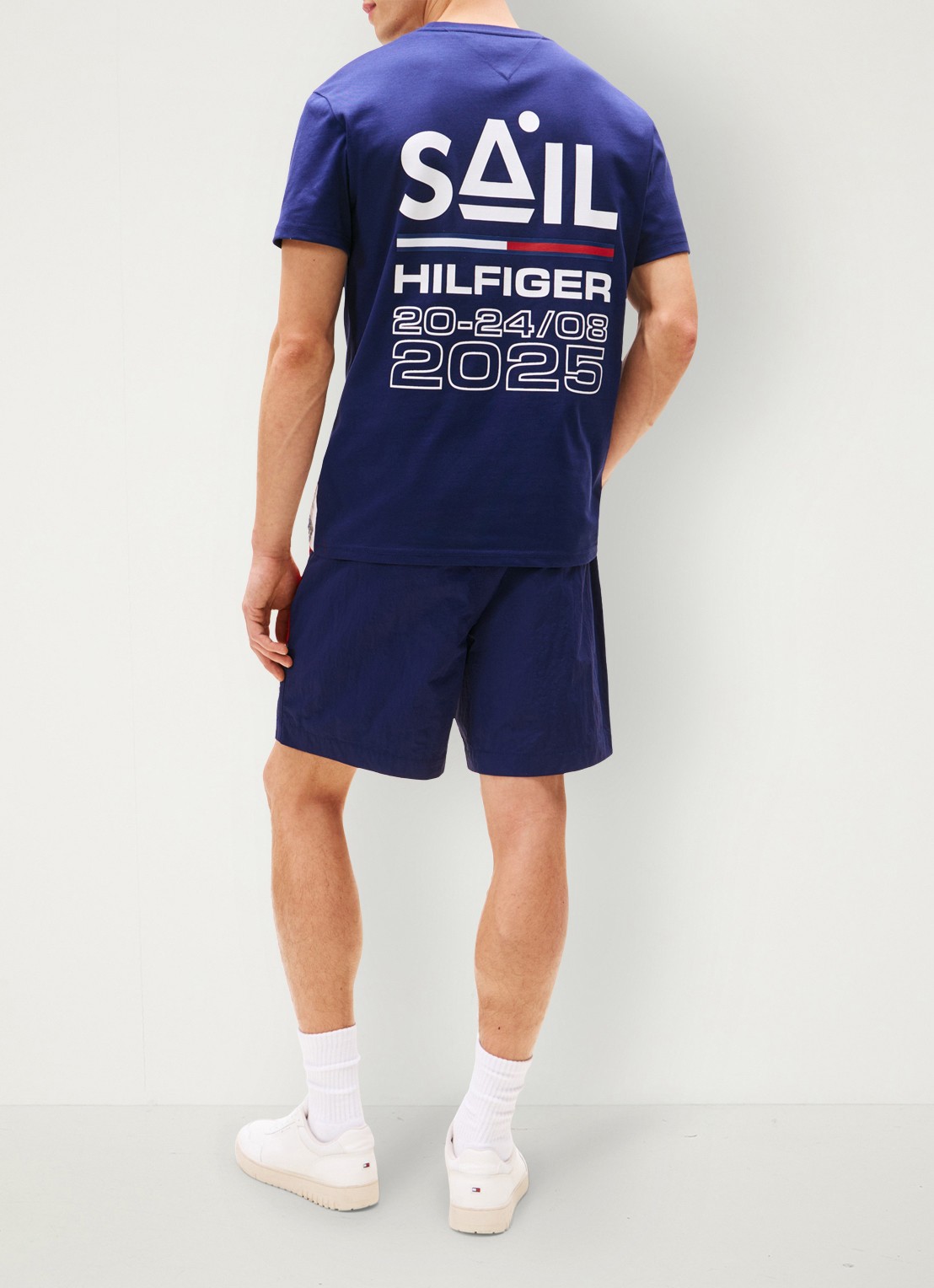 Tommy Hilfiger T-shirt met logo- en backprint - detail 4 donkerblauw