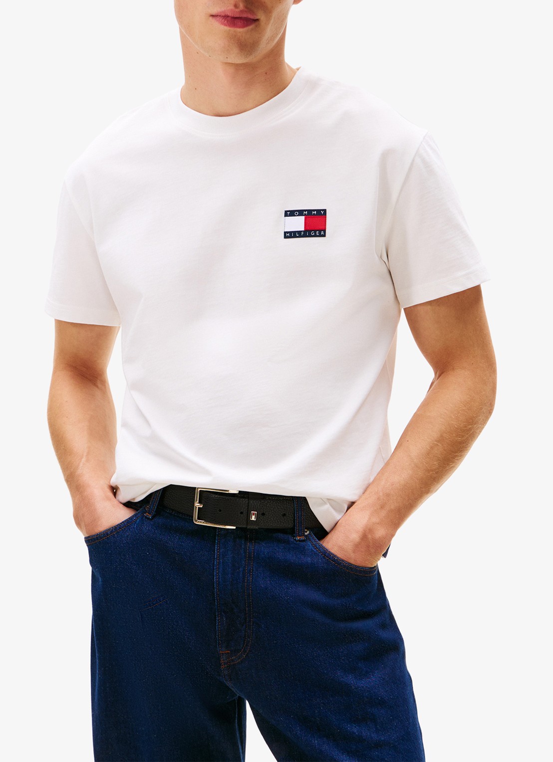 Tommy Hilfiger T-shirt met logo- en backprint - achterkant 7 wit
