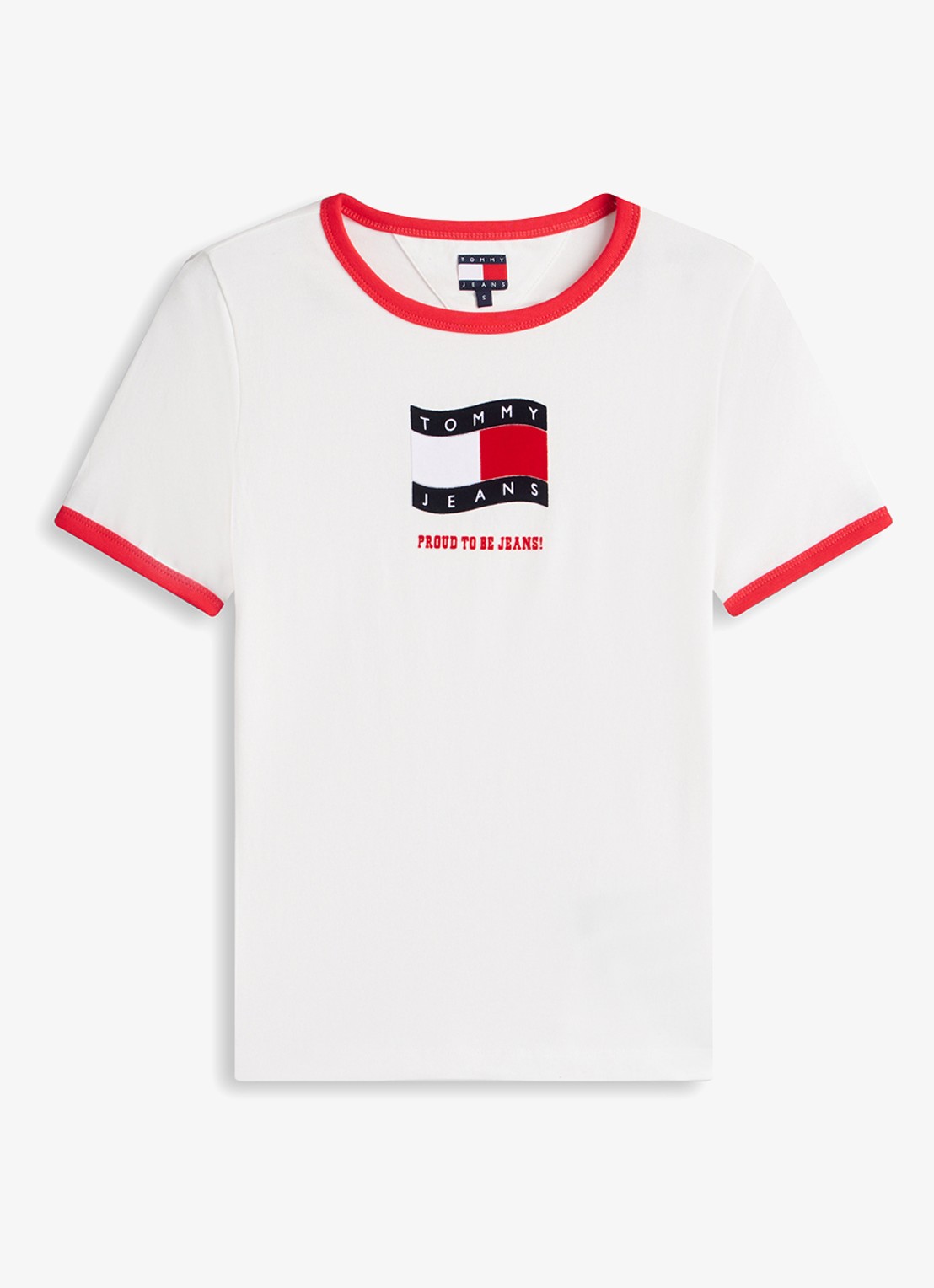Tommy Hilfiger T-shirt met logo en ronde hals  - voorkant 2 wit