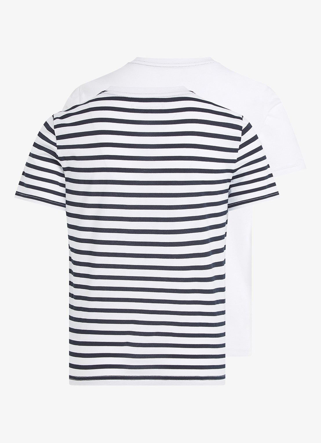 Tommy Hilfiger T-shirt met logo in 2-pack - achterkant 3 wit