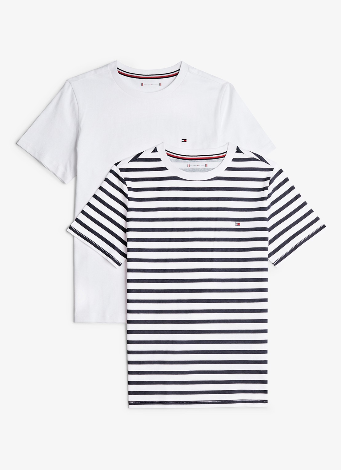 Tommy Hilfiger T-shirt met logo in 2-pack - detail 5 wit