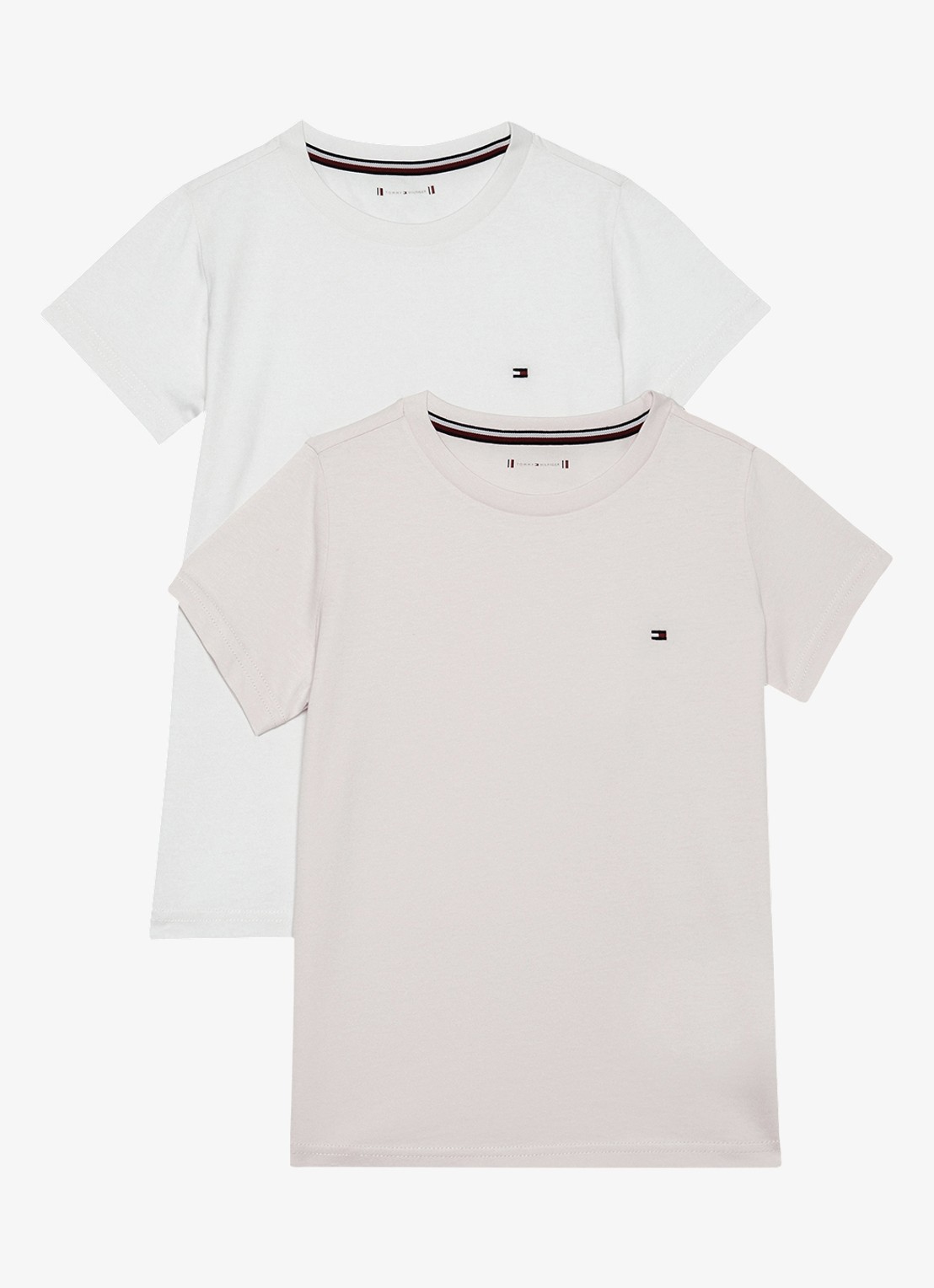 Tommy Hilfiger T-shirt met logo in 2-pack - detail 7 wit