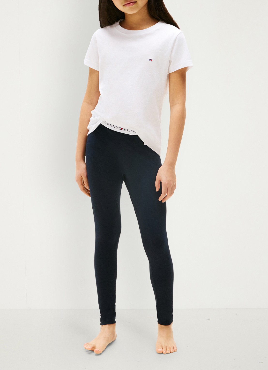 Tommy Hilfiger T-shirt met logo in 2-pack - voorkant 3 wit