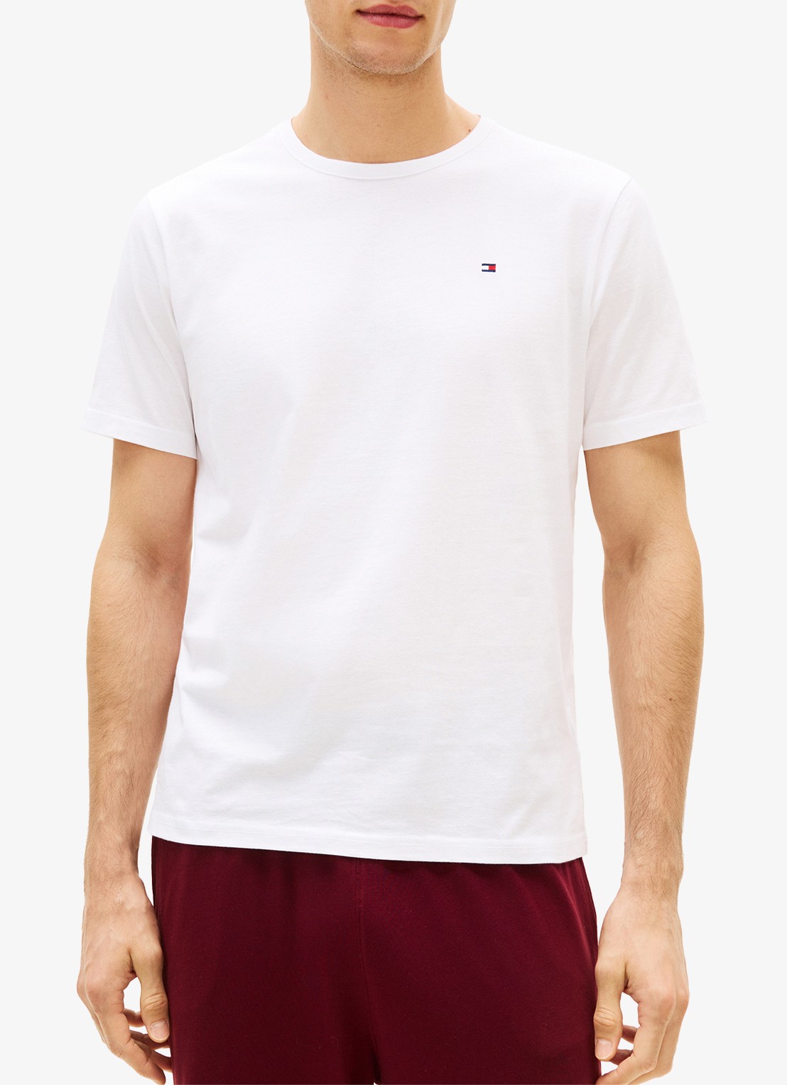 Tommy Hilfiger T-shirt met logo in 3-pack - detail wit