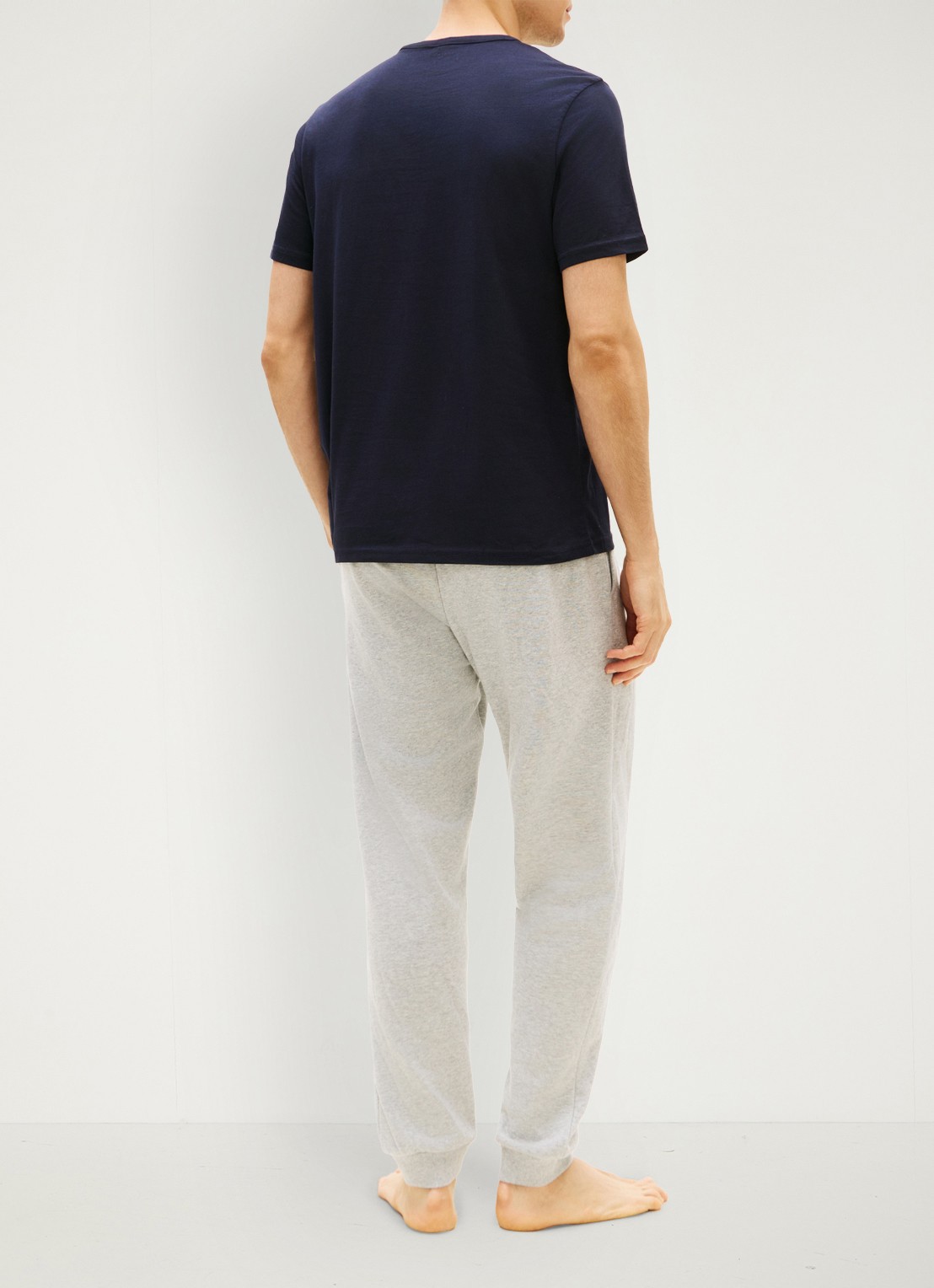 Tommy Hilfiger T-shirt met logo in 3-pack - achterkant donkerblauw