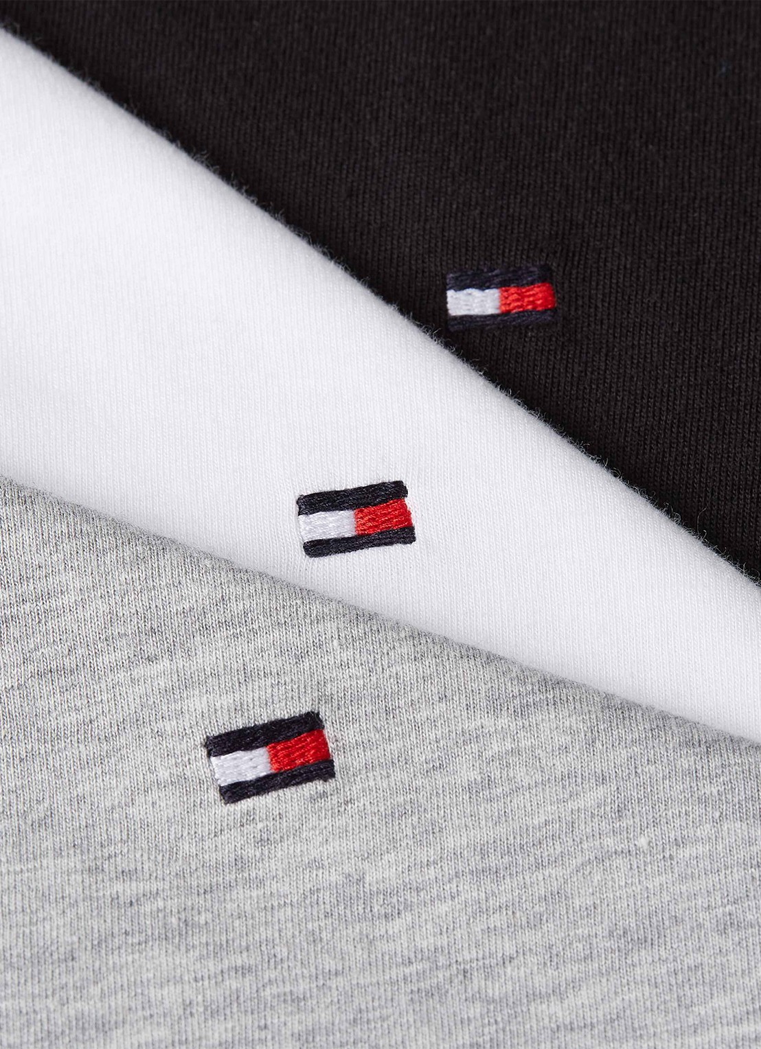 Tommy Hilfiger T-shirt met logo in 3-pack - detail 3 grijs